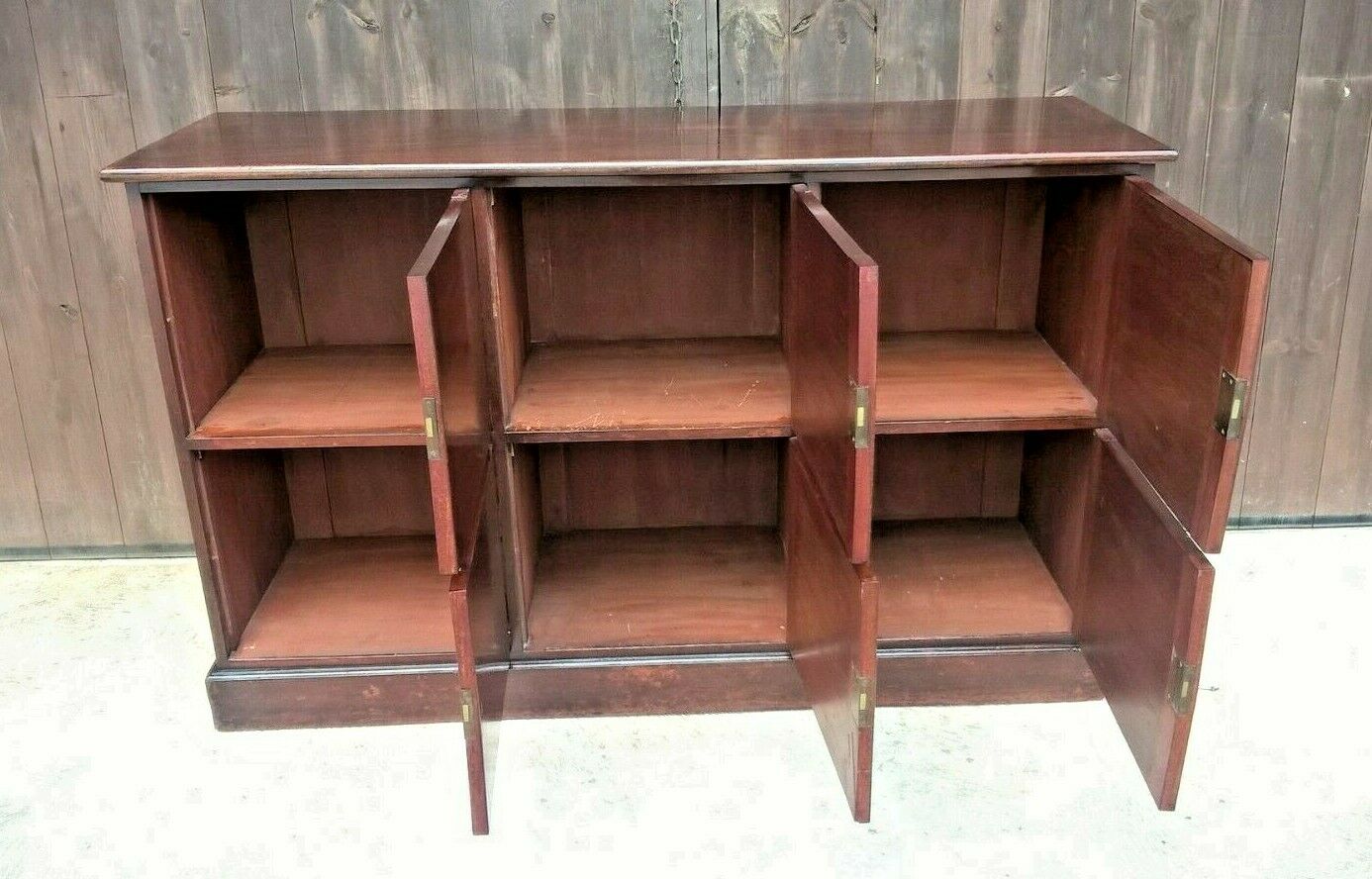 Antique Bank Of Cupboards Or Mahogany Lockers