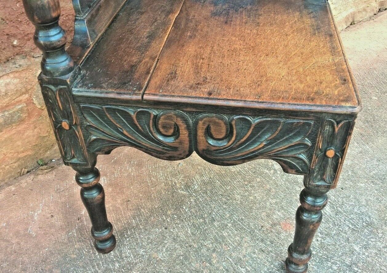 Gorgeous Antique Carved Oak Corner Chair