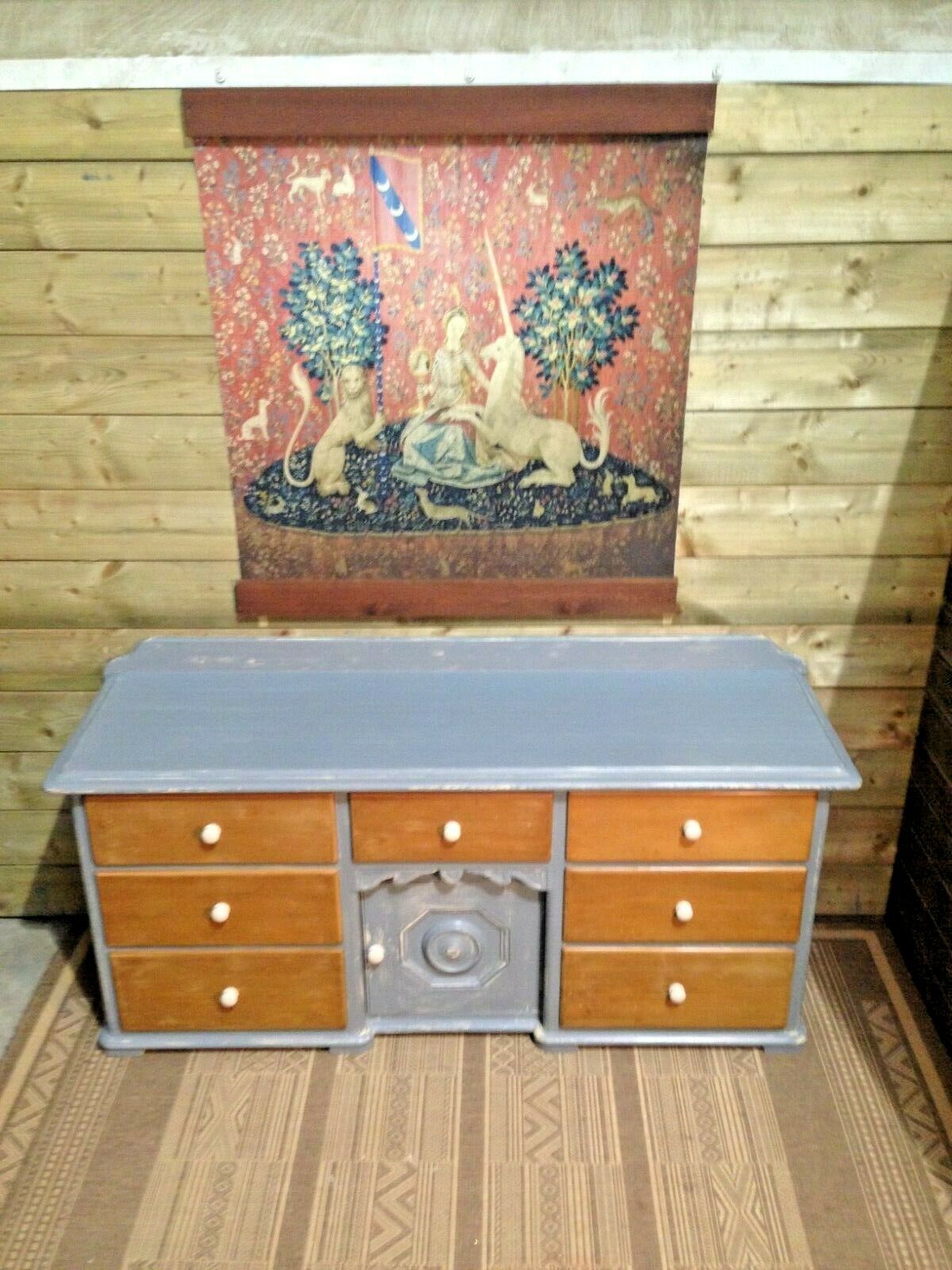 373.....Antique Country Pine Sideboard / Large Pine Dresser Base ( SOLD )