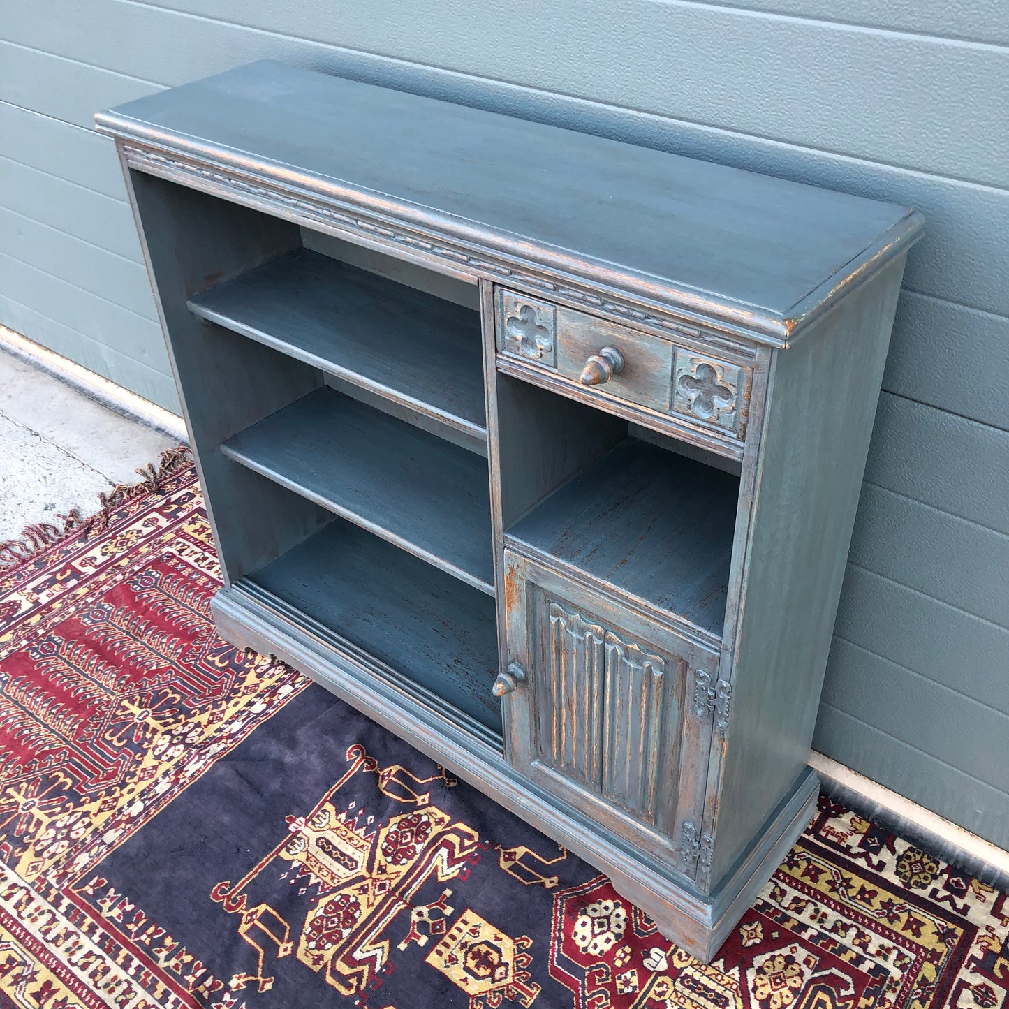 Vintage Old Charm Bookcase / Refinished Woods Bros Side Cabinet ( SOLD )
