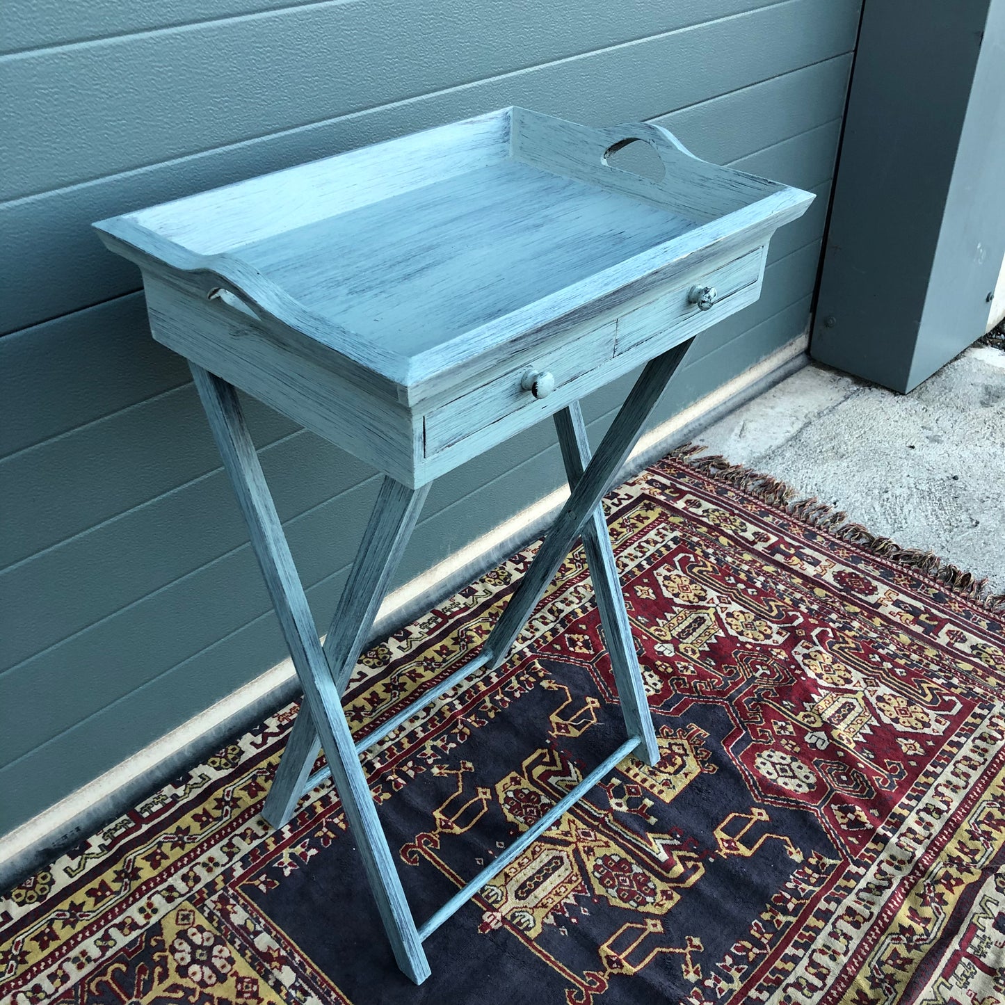 Vintage Butlers Tray On Stand / Shabby Chic Butlers Tray ( SOLD )