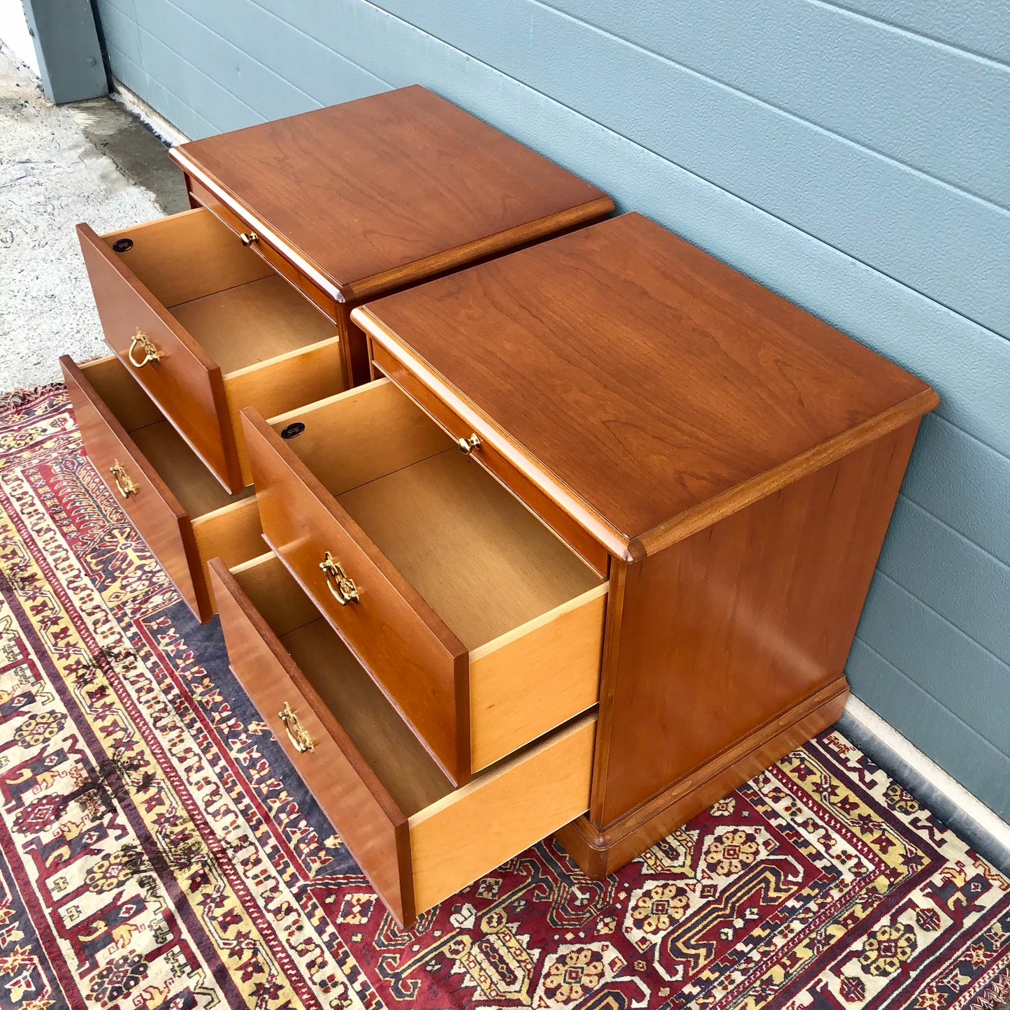 Pair Of Stag Bedside Chests / Stag Bedside Cabinets ( SOLD )