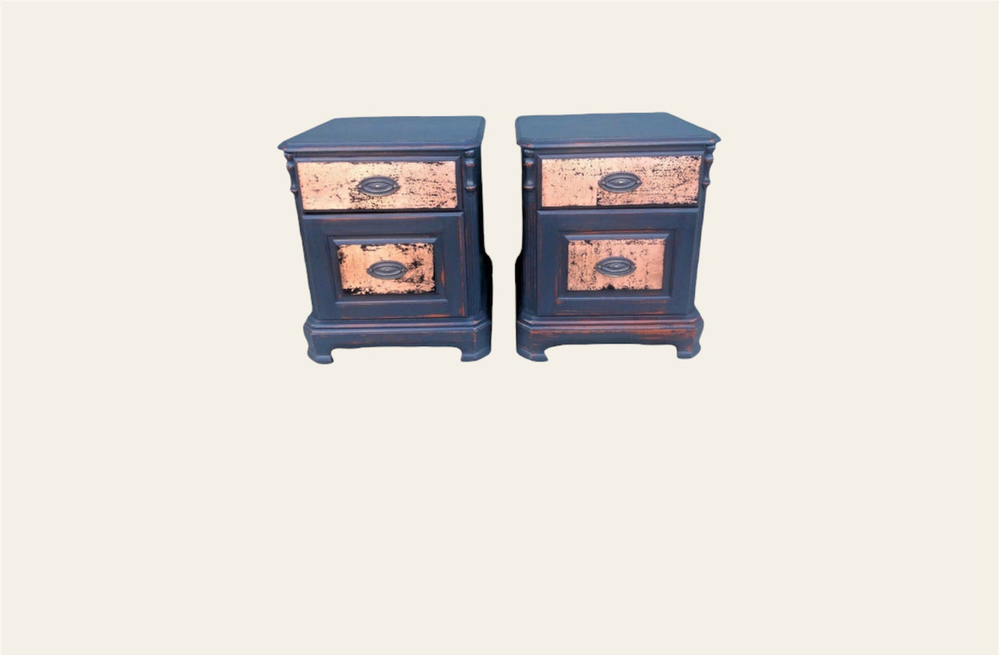068.....Pair Of Upcycled Bedside Tables