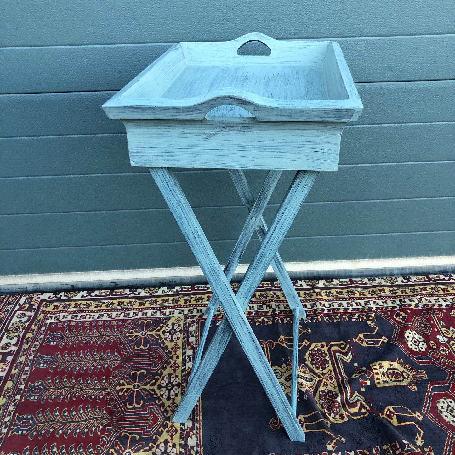 Vintage Butlers Tray On Stand / Shabby Chic Butlers Tray ( SOLD )