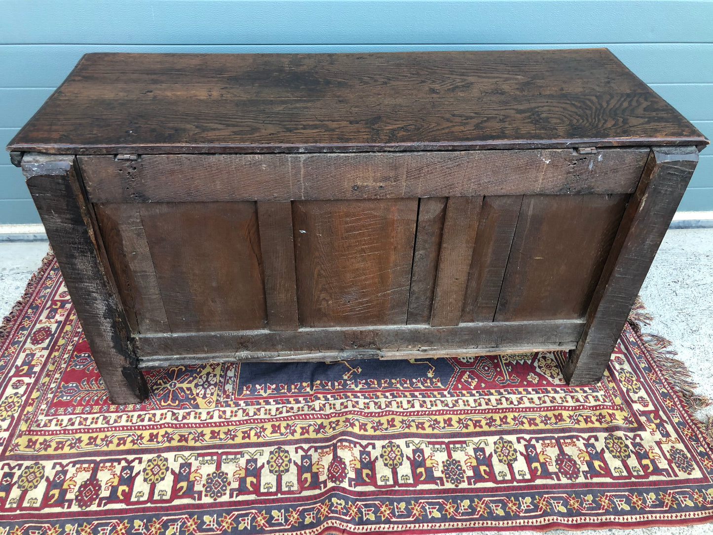A 17th Century Antique Carved Oak Coffer / Antique Carved Oak Chest ( SOLD )