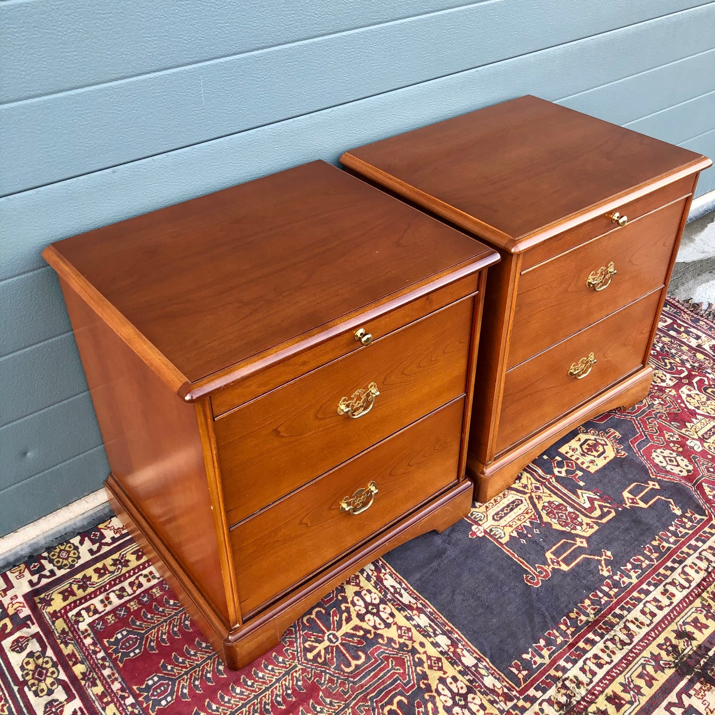 Pair Of Stag Bedside Chests / Stag Bedside Cabinets ( SOLD )