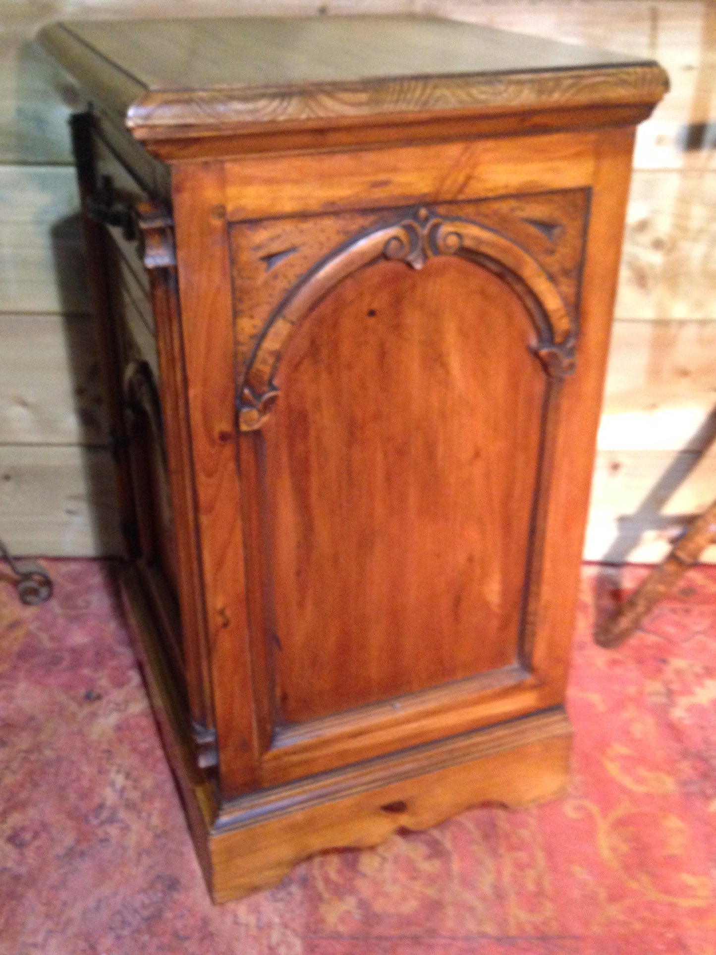 211.....Vintage Gothic Style Bedside Cabinet / Pine Bedside Table SOLD