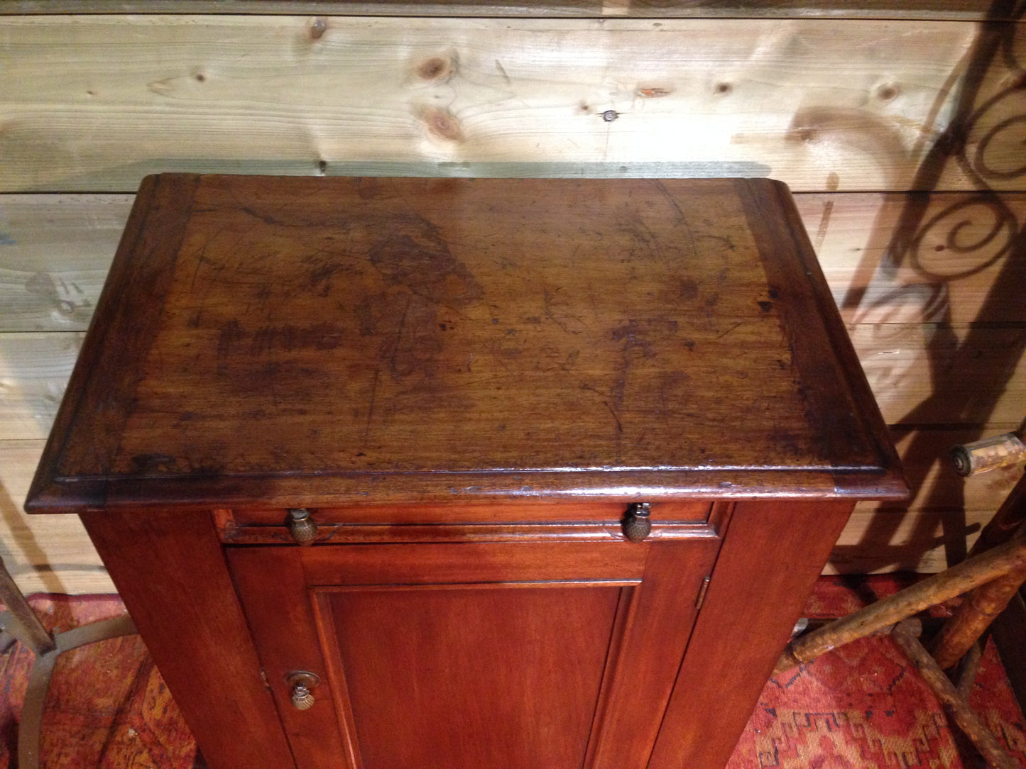 210.....Antique Mahogany Washstand / Large Bedside Cabinet