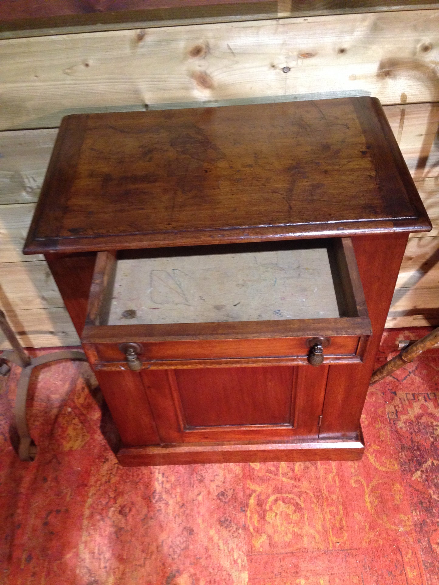 210.....Antique Mahogany Washstand / Large Bedside Cabinet