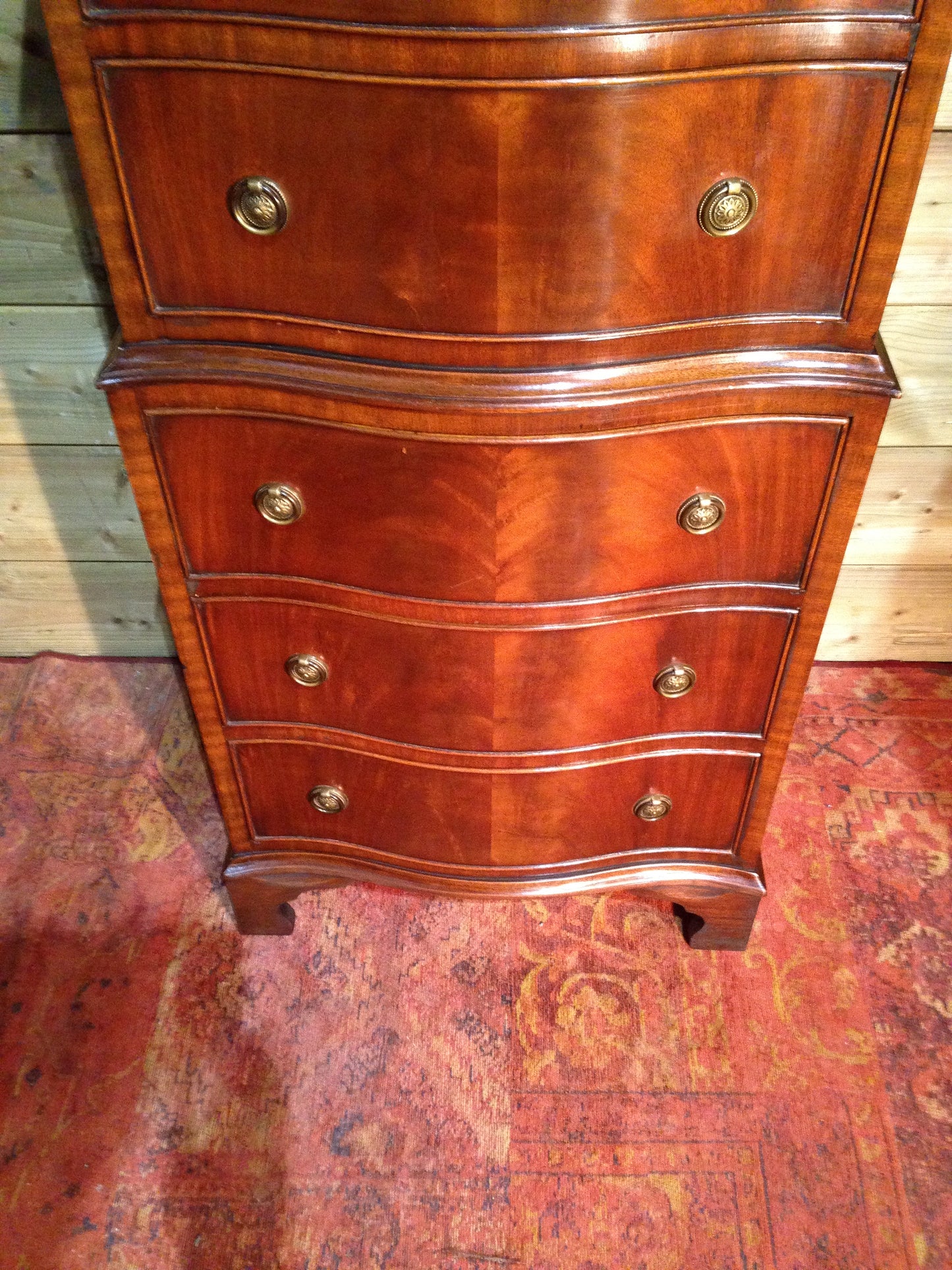 208.....Vintage Reprodux Mahogany Chest On Chest / Tallboy Chest ( SOLD )