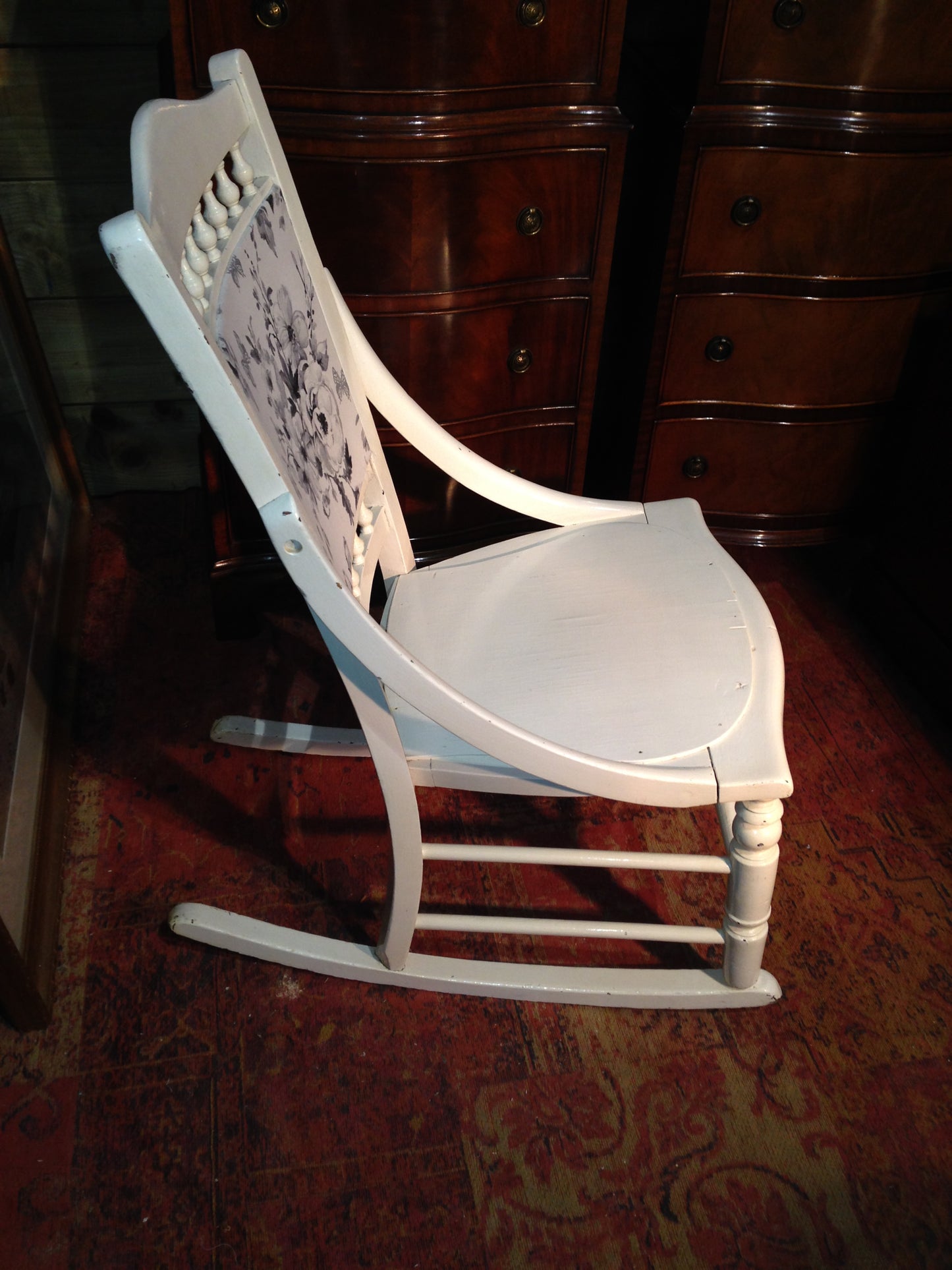 205.....Antique Rocking Chair / Upcycled Rocking Nursing Chair ( SOLD )