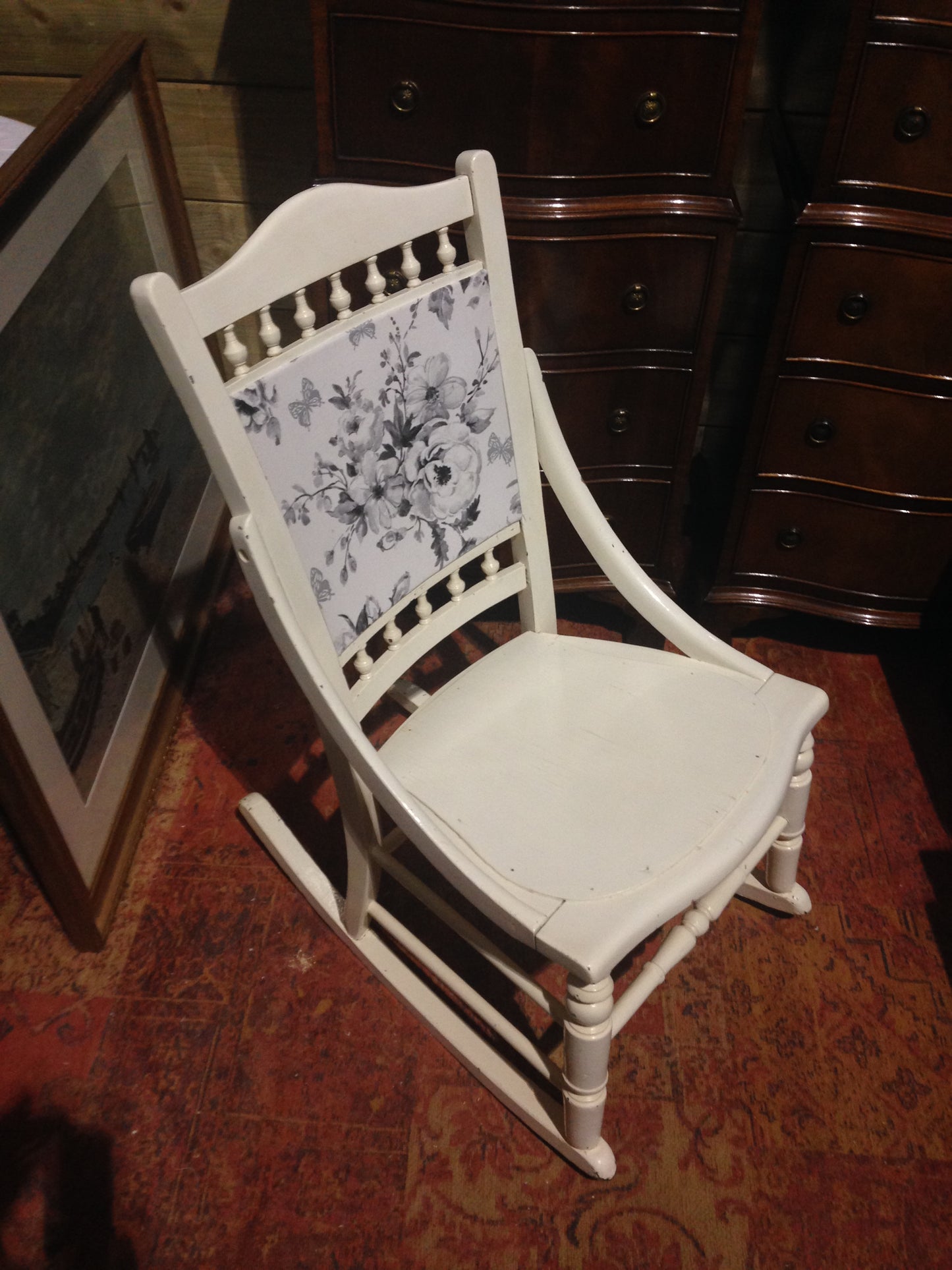 205.....Antique Rocking Chair / Upcycled Rocking Nursing Chair ( SOLD )