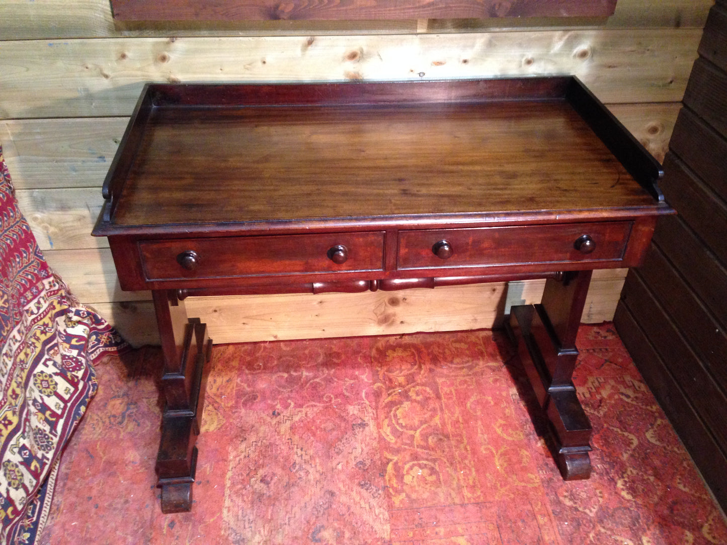 202.....Antique William Iv Mahogany Writing Table / Antique Hall Table ( SOLD )