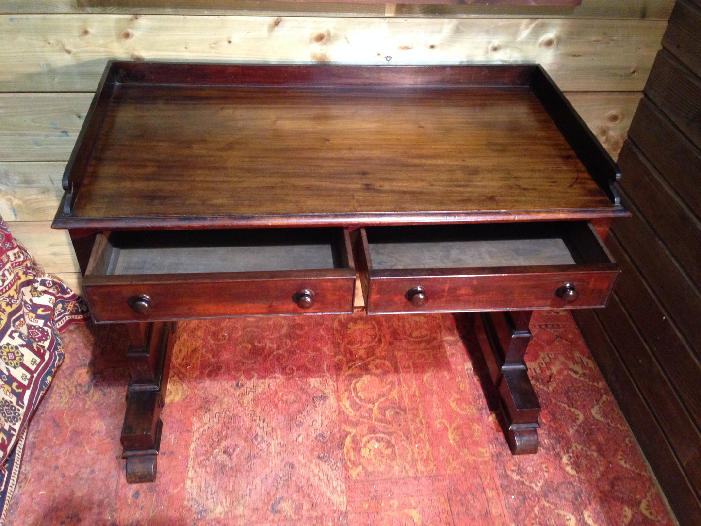 202.....Antique William Iv Mahogany Writing Table / Antique Hall Table ( SOLD )