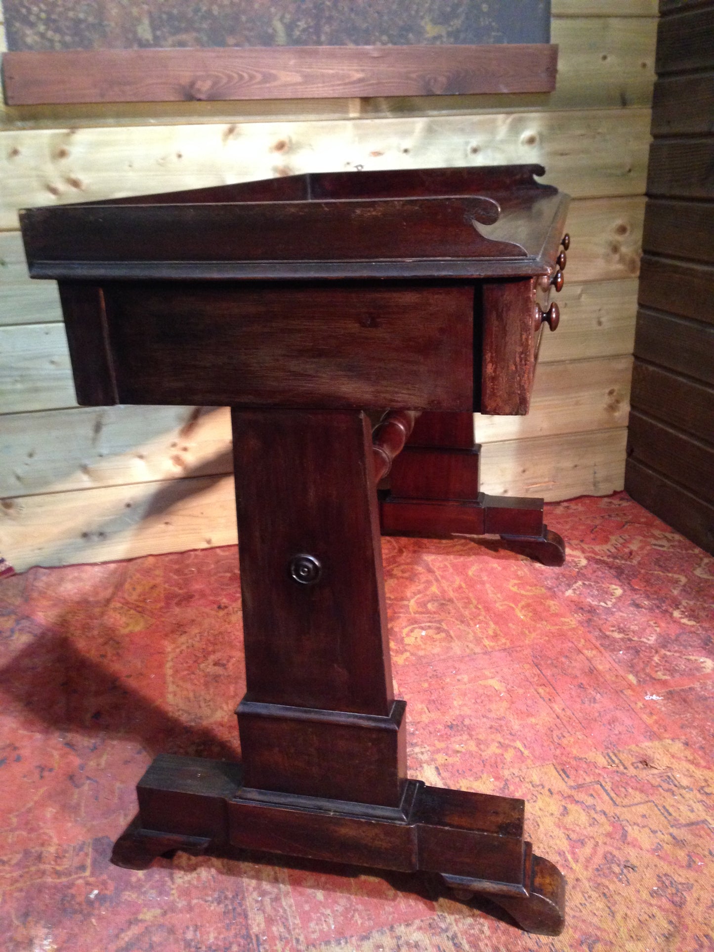 202.....Antique William Iv Mahogany Writing Table / Antique Hall Table ( SOLD )