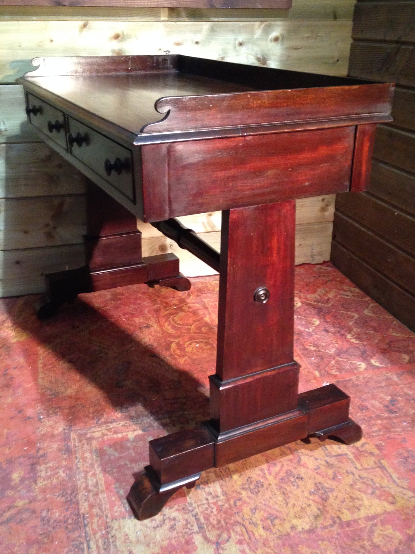202.....Antique William Iv Mahogany Writing Table / Antique Hall Table ( SOLD )