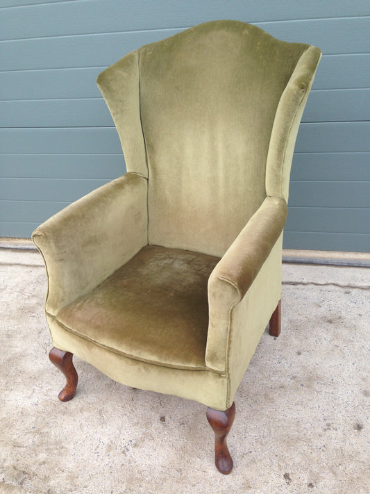 Vintage Wing Armchair / Vintage Library Chair