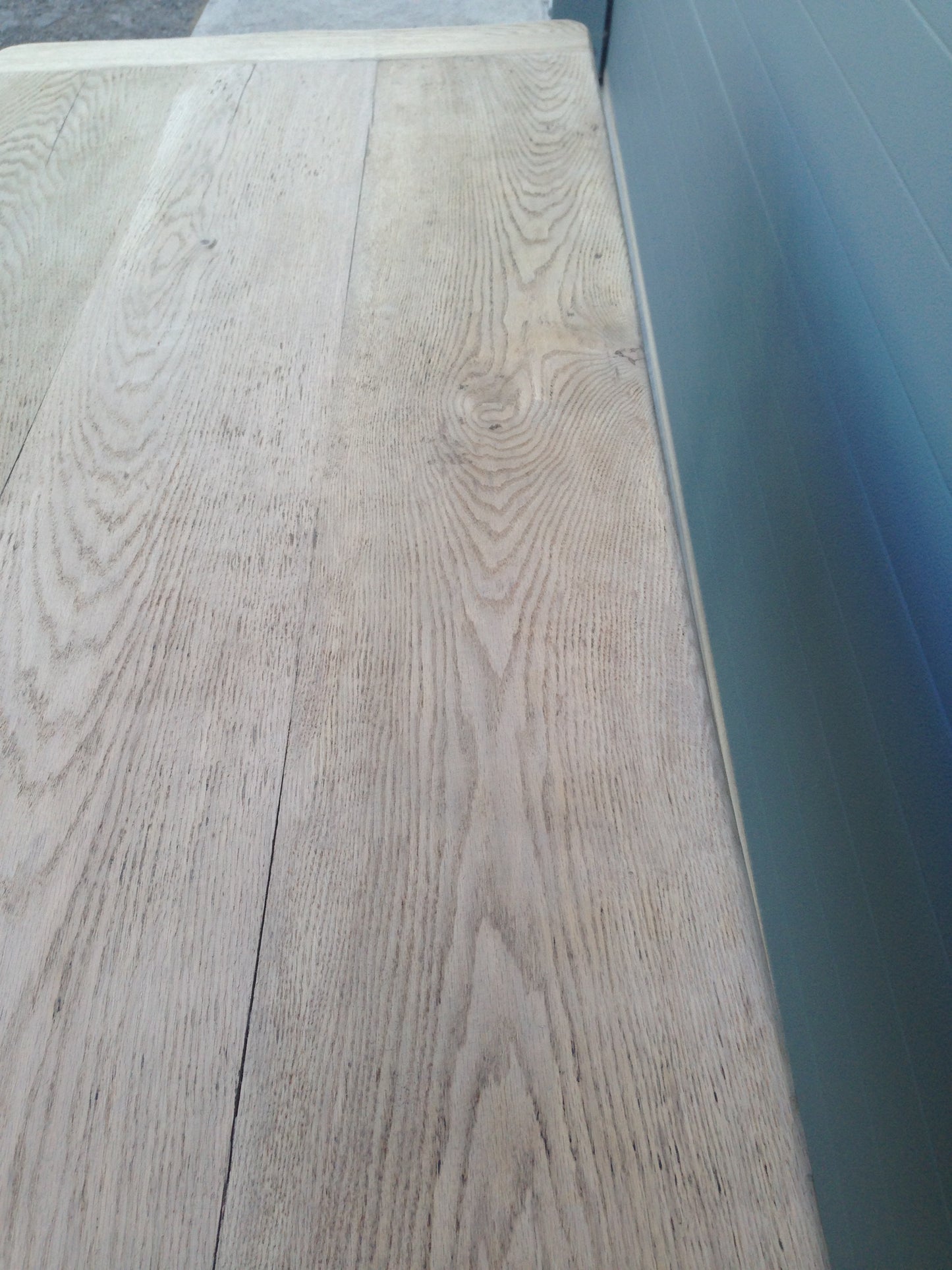 207.....Stunning Vintage Large Oak Top Dining Table / Scrub Top Farmhouse Table ( SOLD )