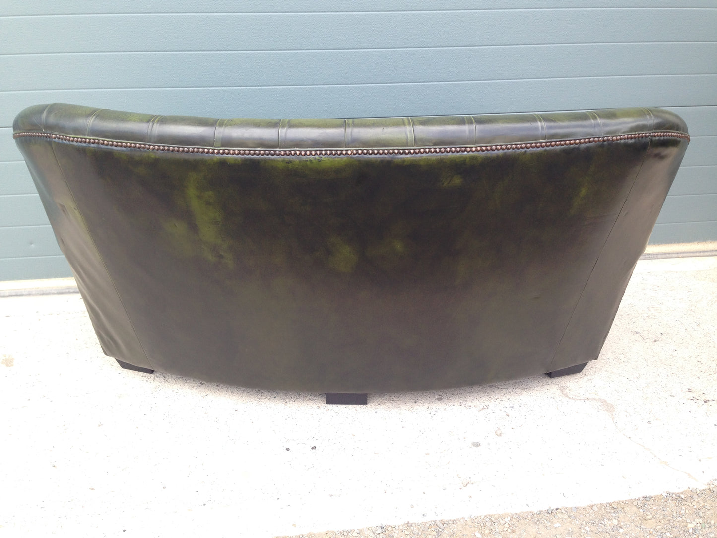 Handsome Curved Two Seat Chesterfield Leather Sofa ( SOLD )