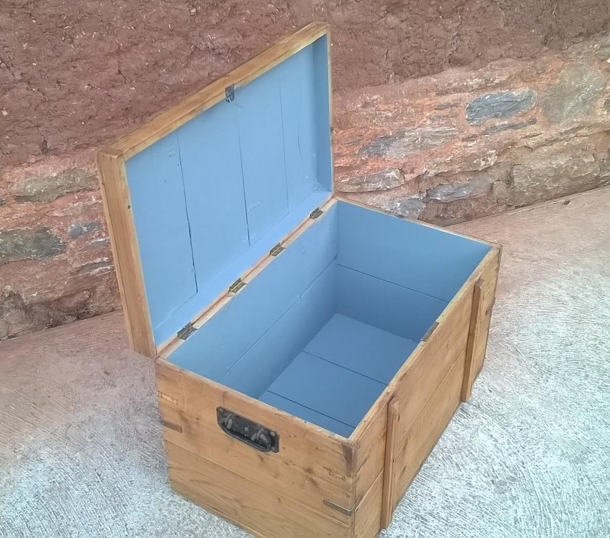 Vintage Pine Trunk / Blanket Box
