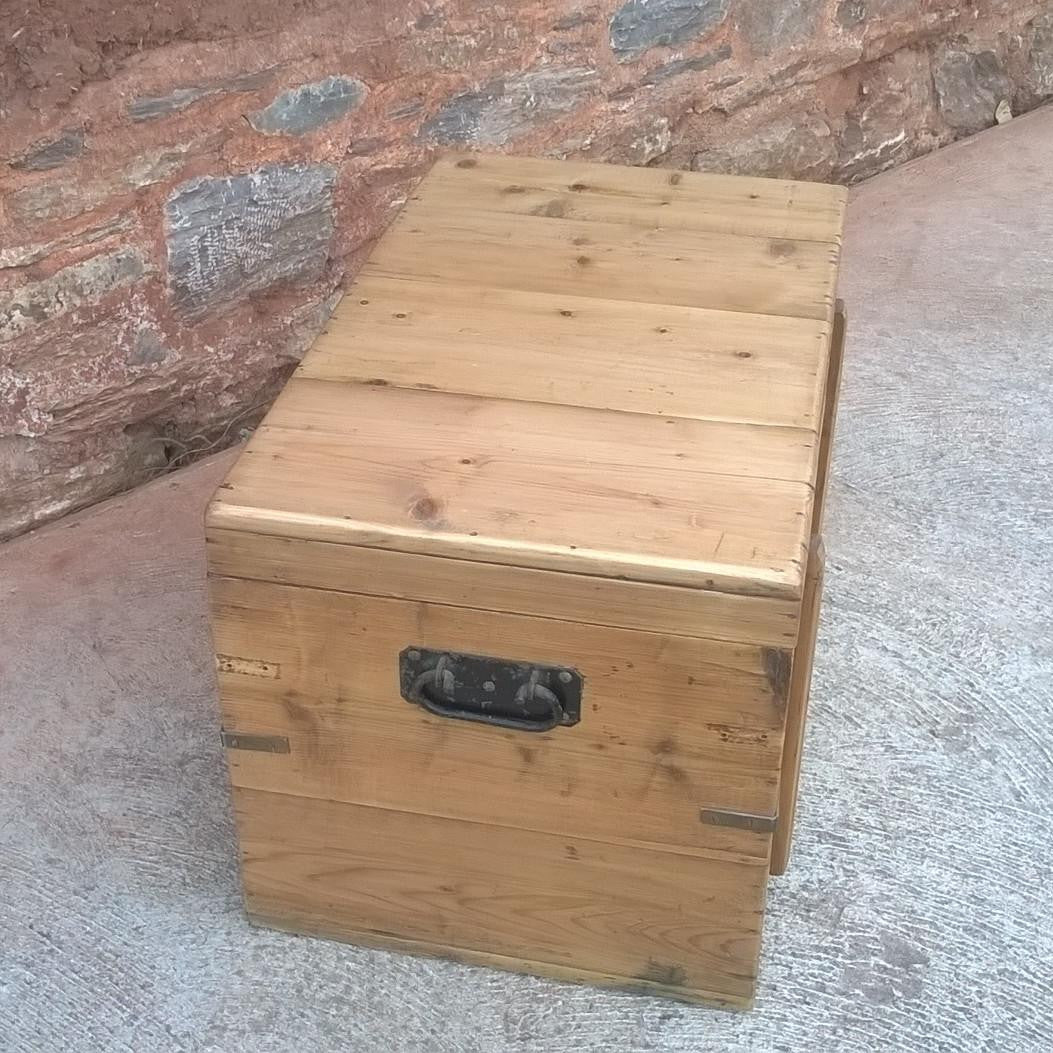 Vintage Pine Trunk / Blanket Box
