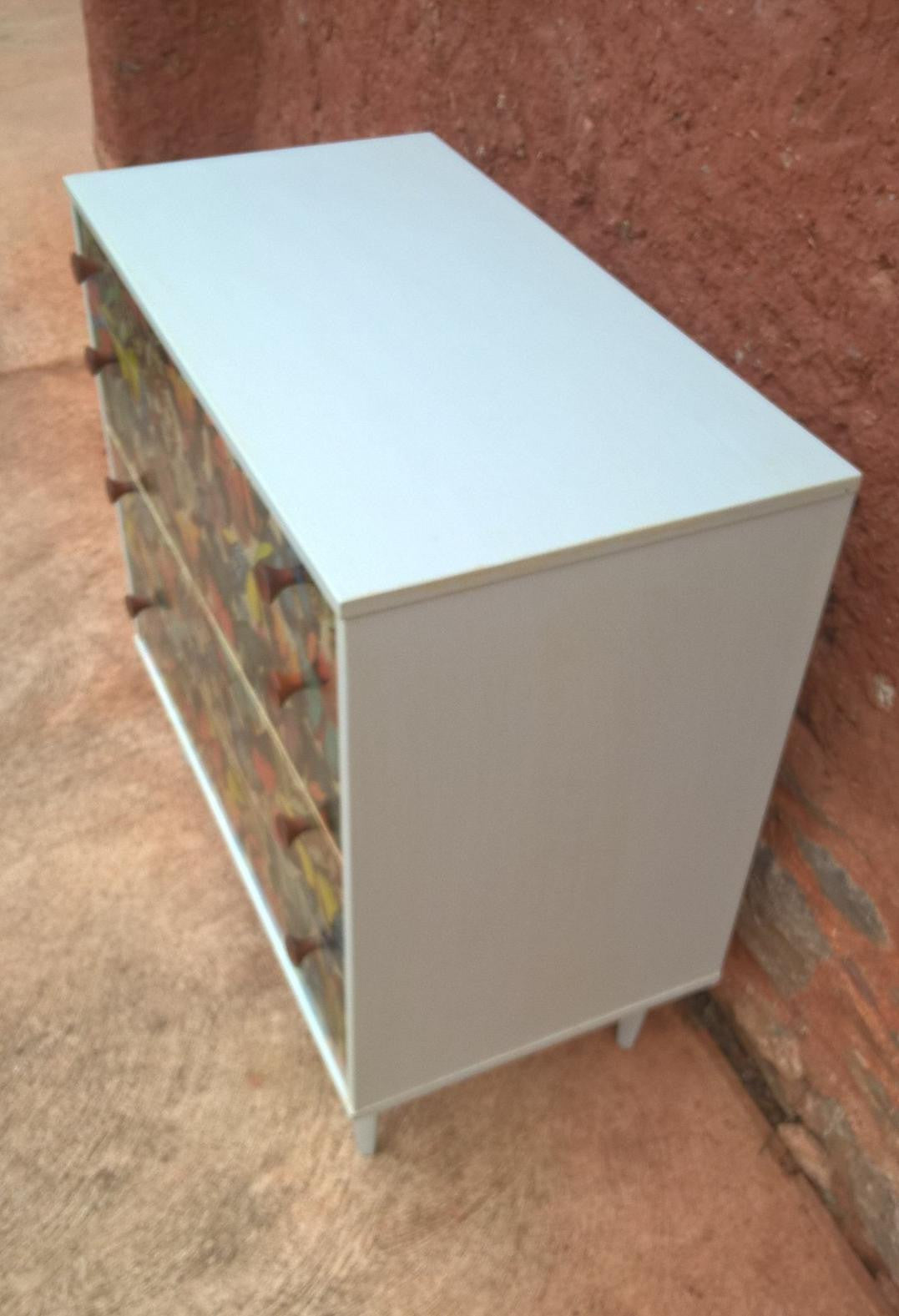 Vintage Retro Upcycled Chest Of Drawers