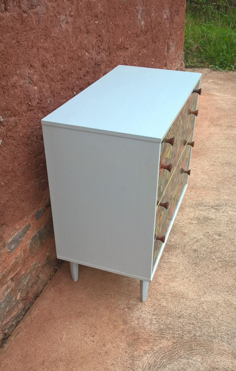 Vintage Retro Upcycled Chest Of Drawers