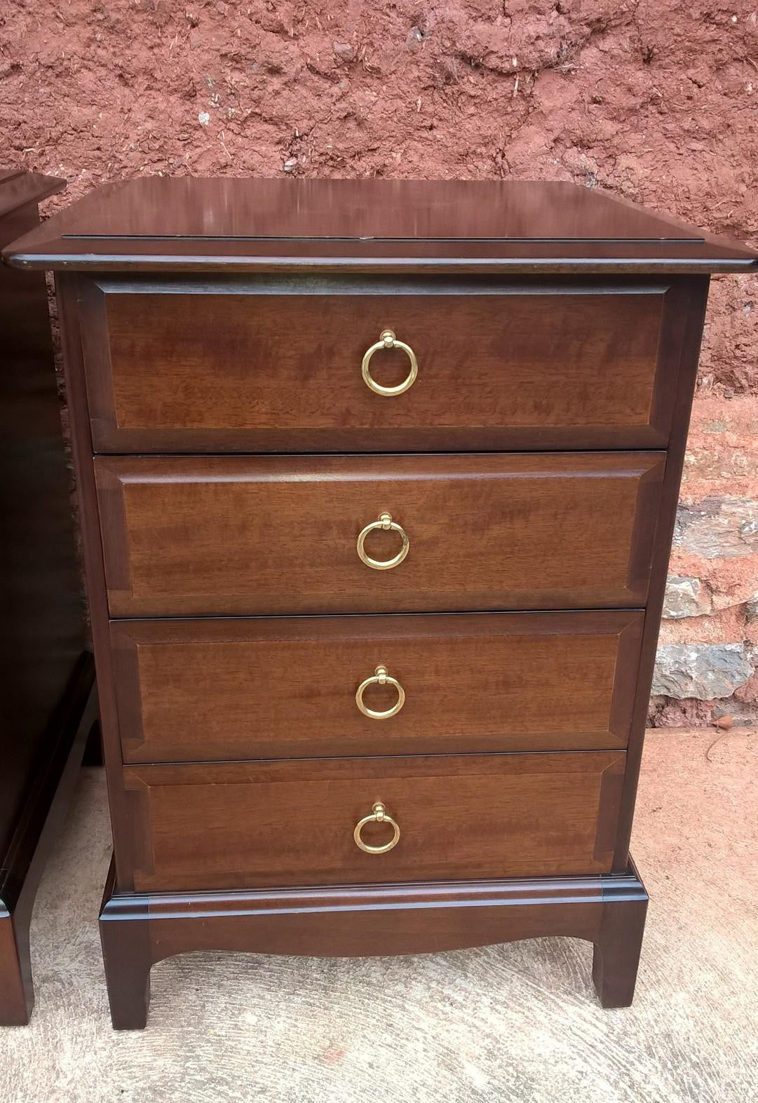 A Pair Of Vintage "Stag Minstrel" Bedside Chests