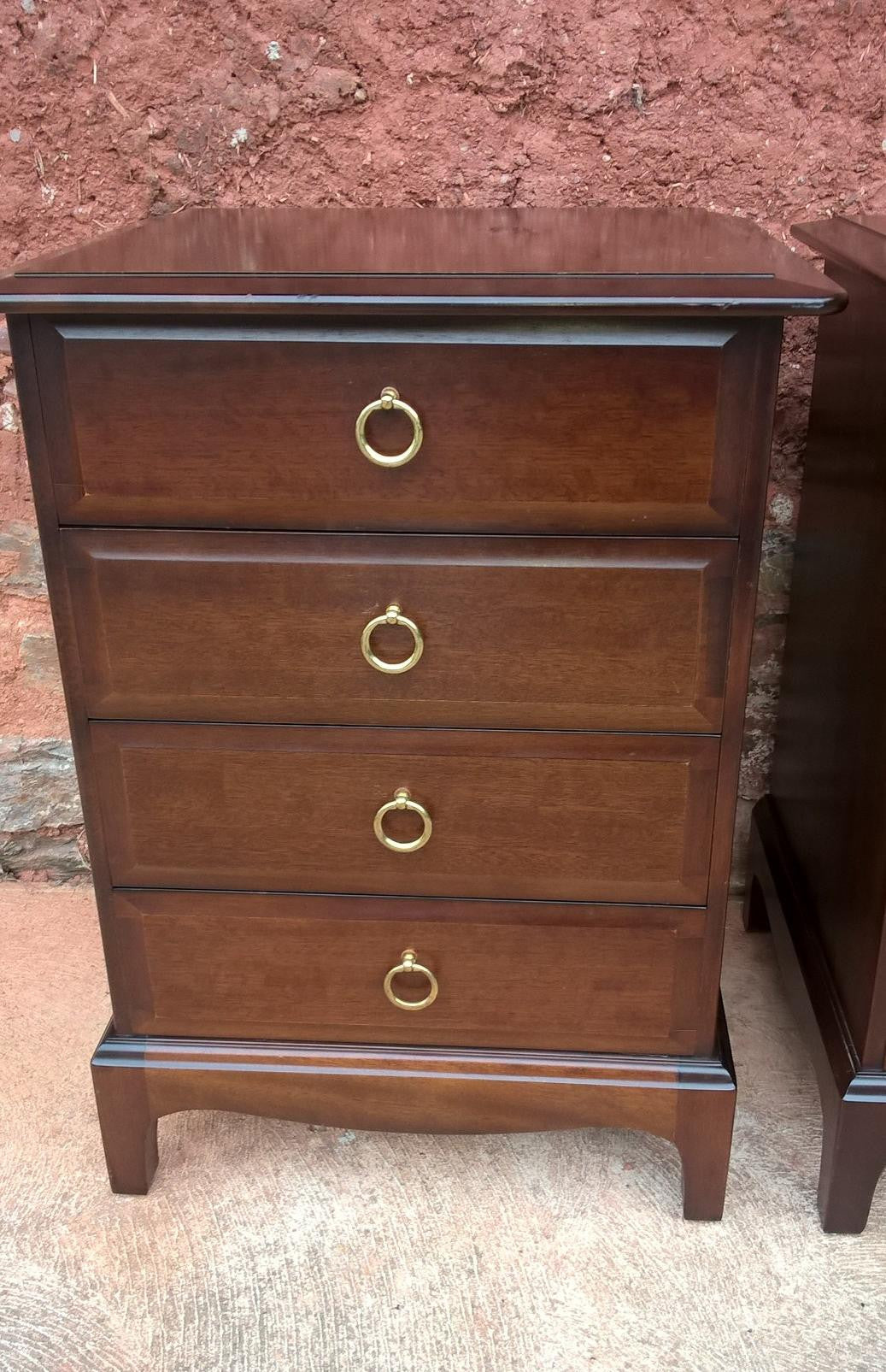 A Pair Of Vintage "Stag Minstrel" Bedside Chests