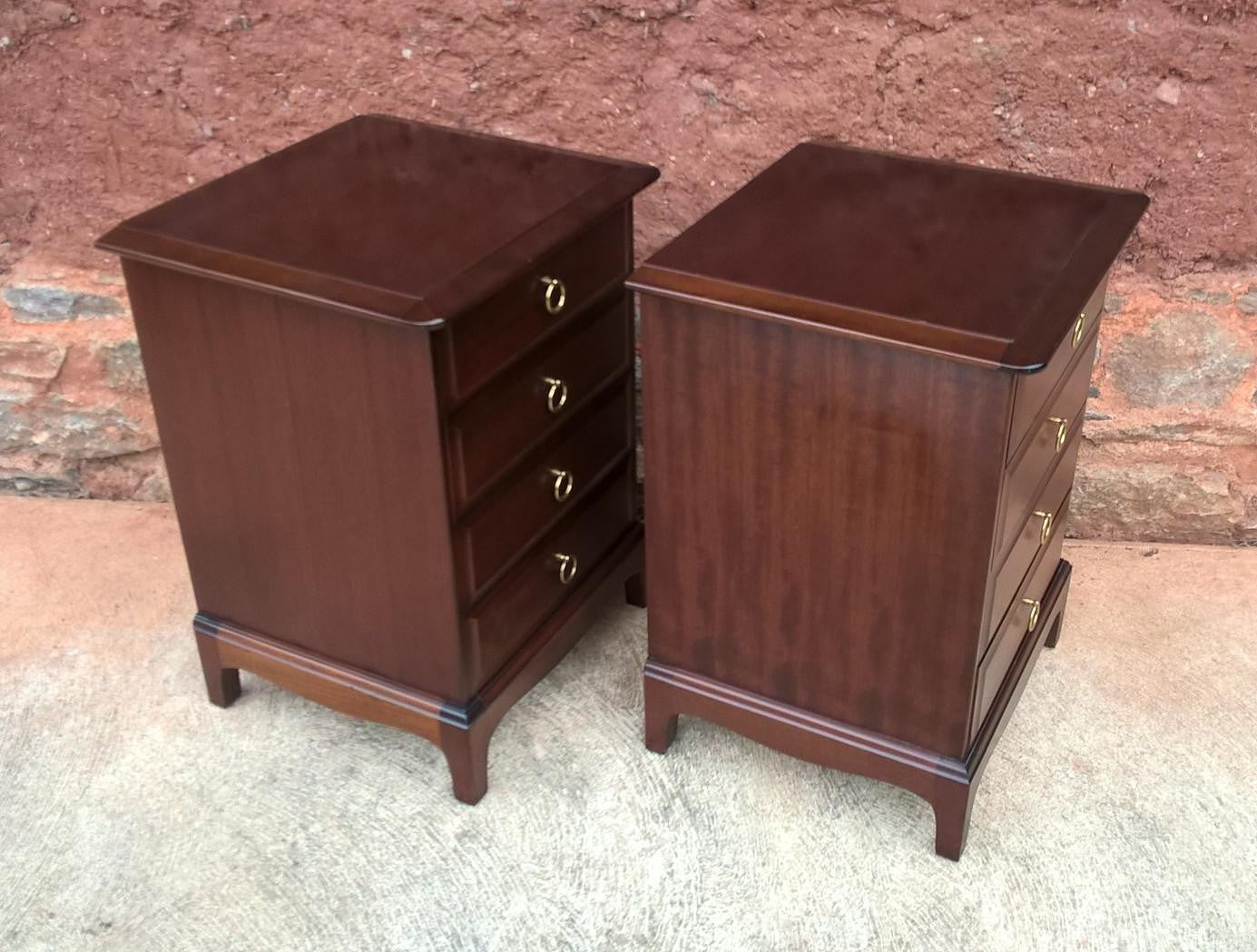 A Pair Of Vintage "Stag Minstrel" Bedside Chests