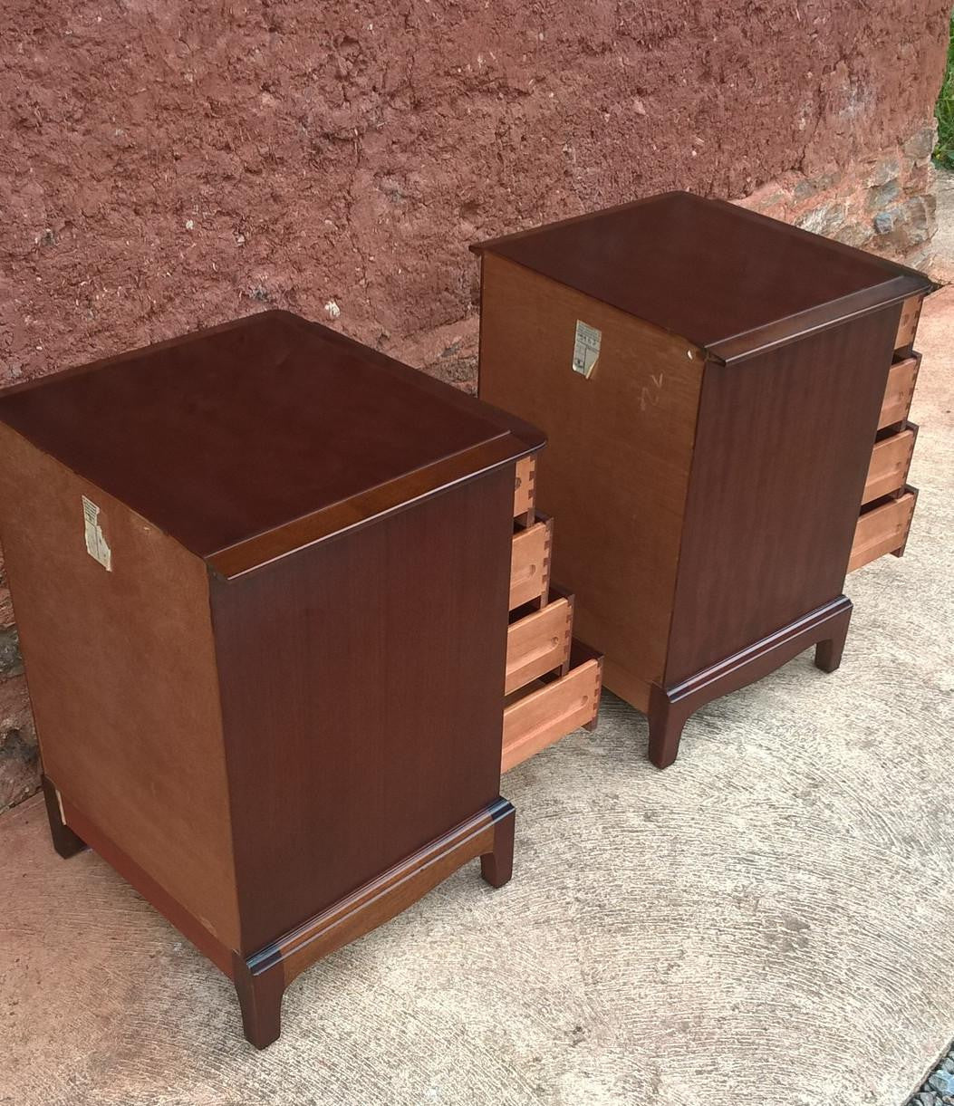 A Pair Of Vintage "Stag Minstrel" Bedside Chests