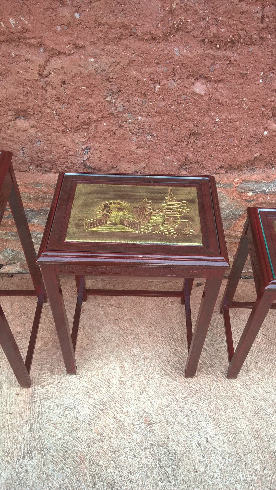 Gorgeous Oriental Nest Of 4 Tables