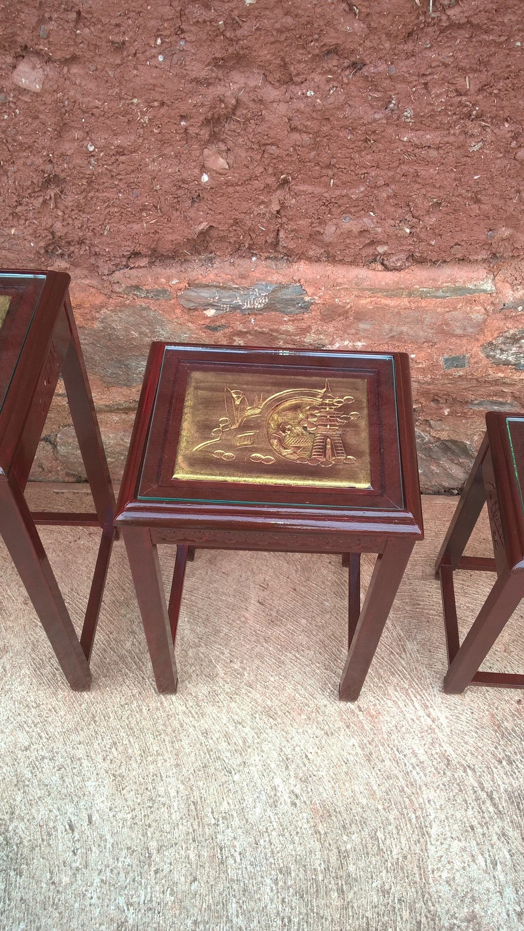 Gorgeous Oriental Nest Of 4 Tables