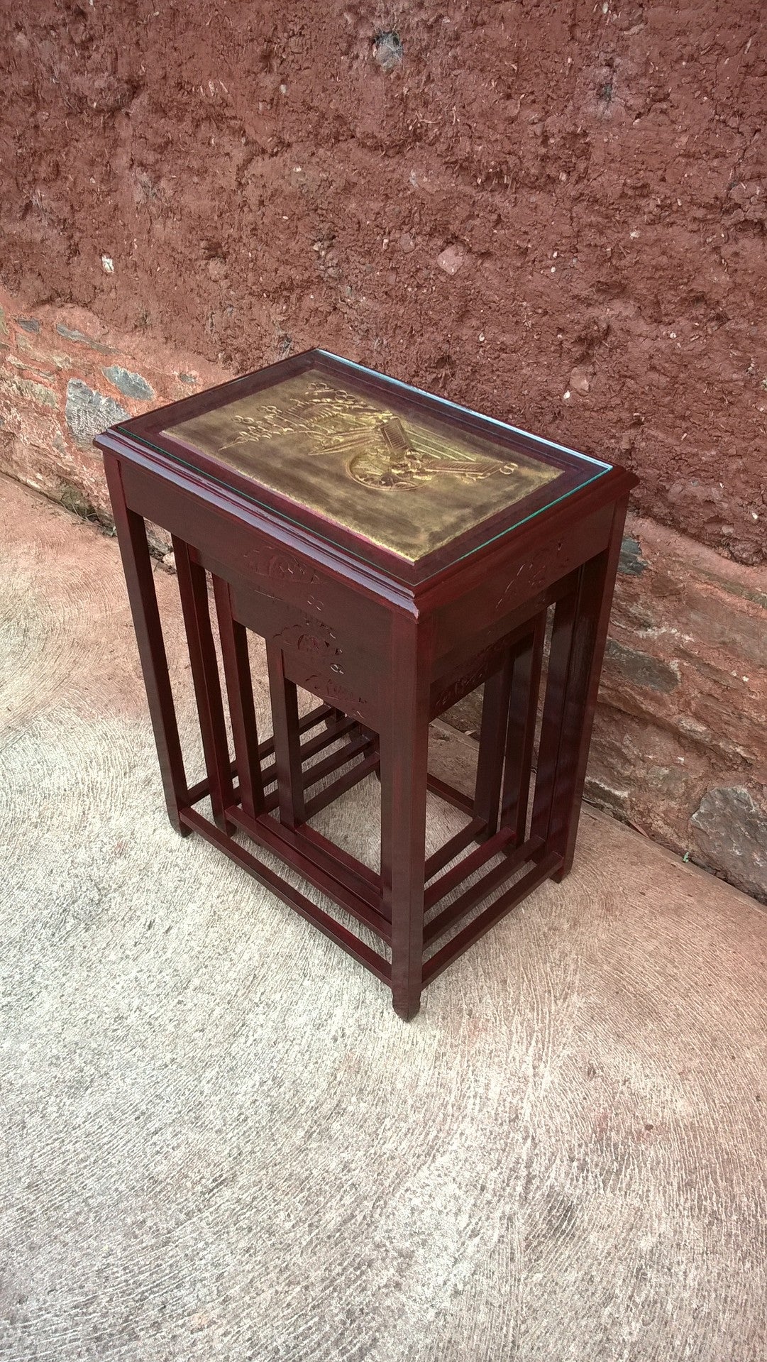 Gorgeous Oriental Nest Of 4 Tables