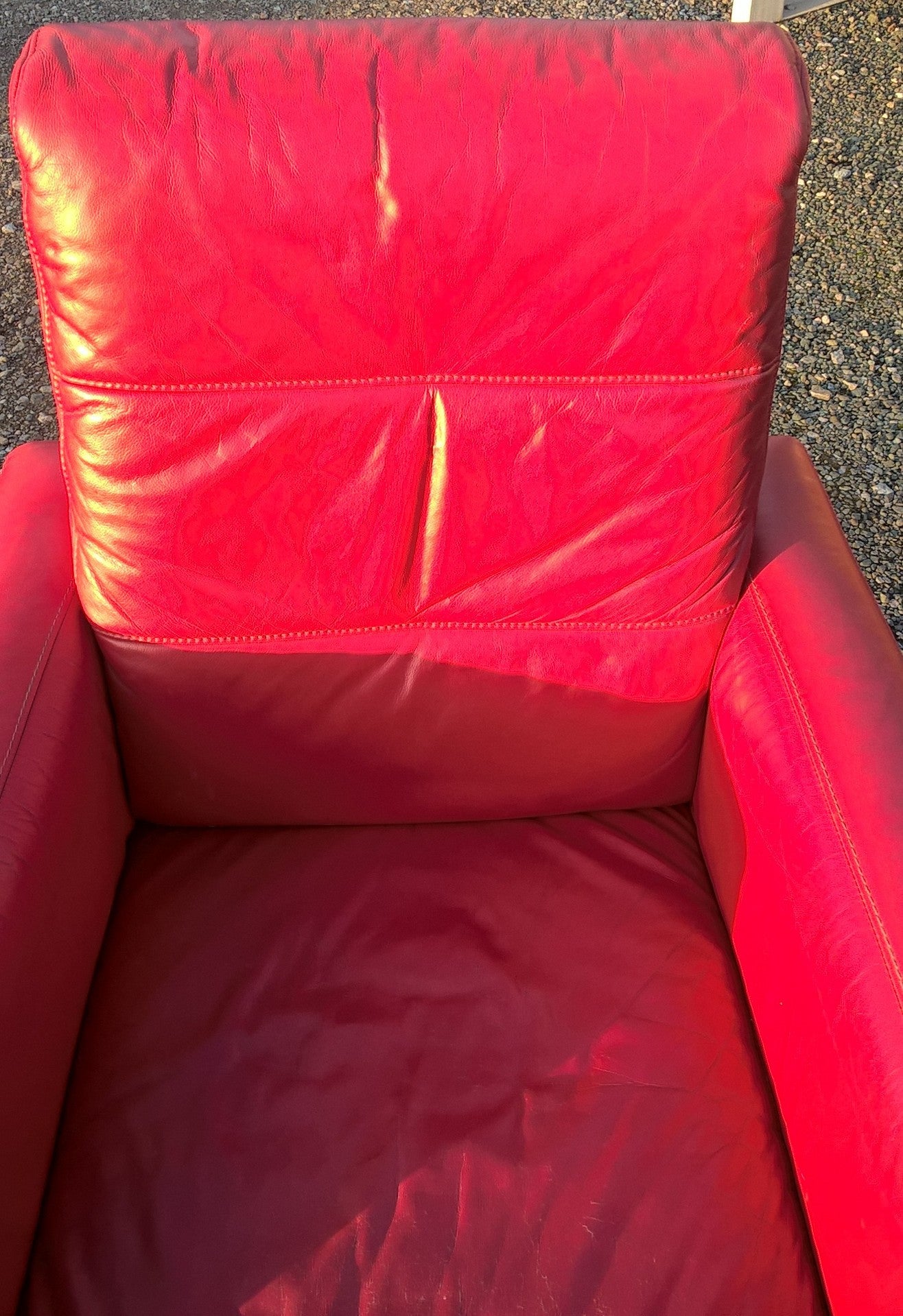 Retro Style Leather Swivel Armchair