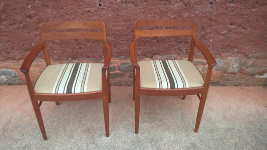 Pair Of Retro Danish Carver Chairs