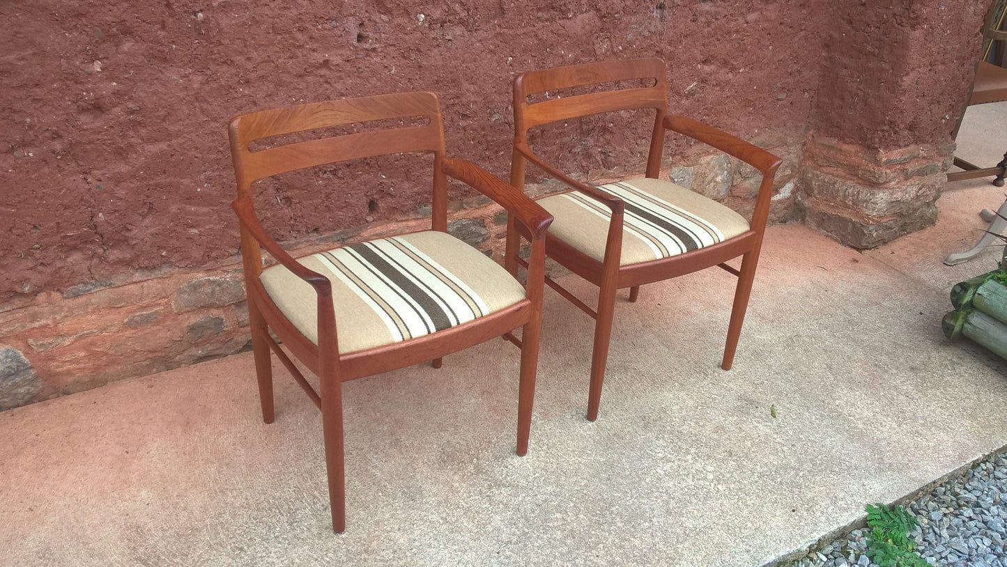 Pair Of Retro Danish Carver Chairs