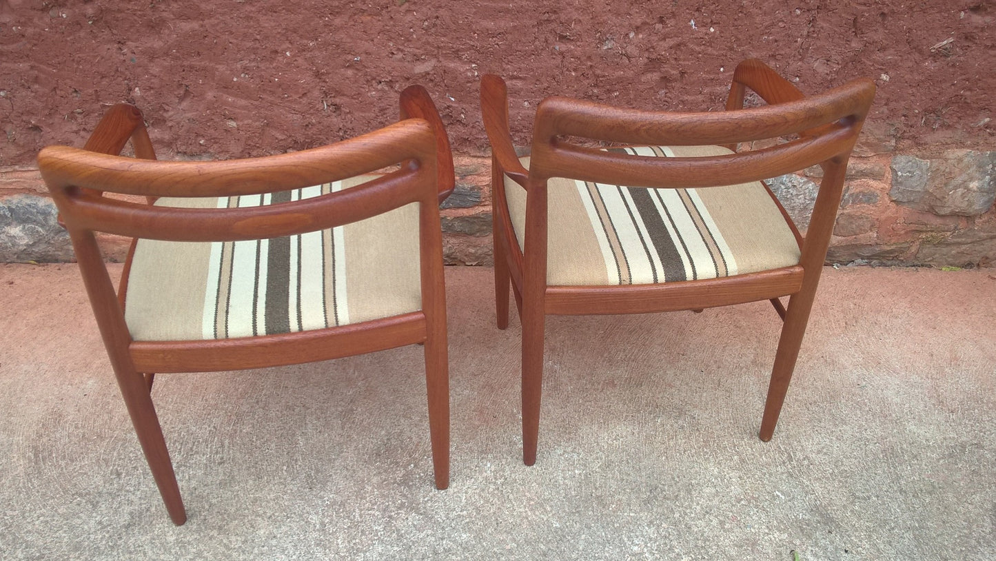 Pair Of Retro Danish Carver Chairs