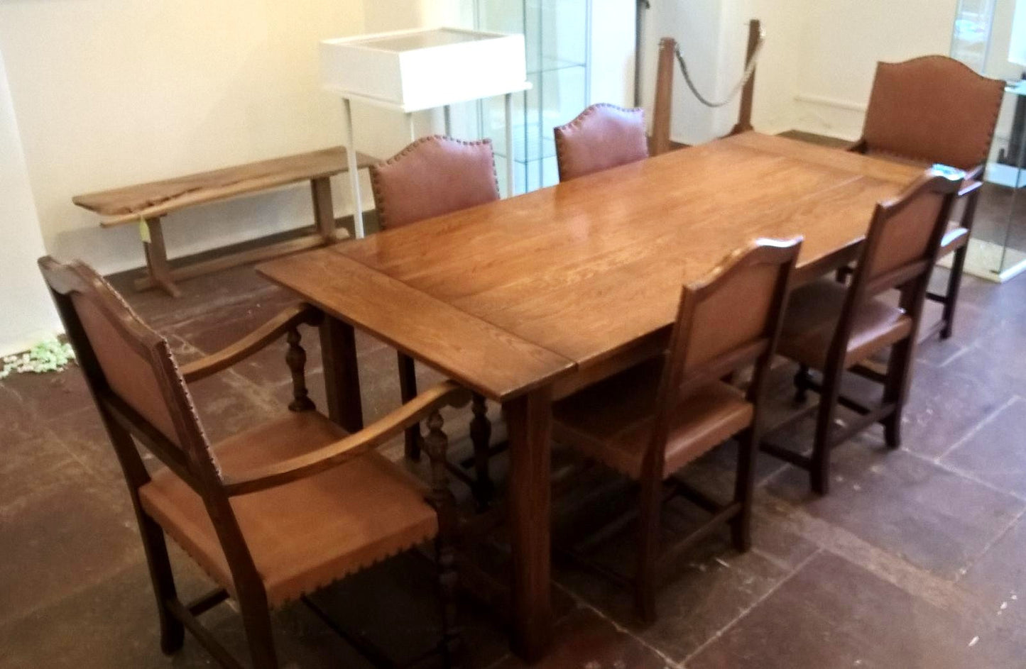 Vintage Solid Oak Refectory Table Arts And Crafts Style