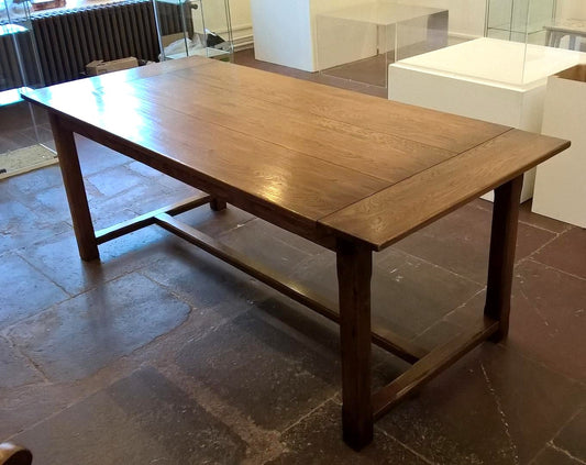 Vintage Solid Oak Refectory Table Arts And Crafts Style