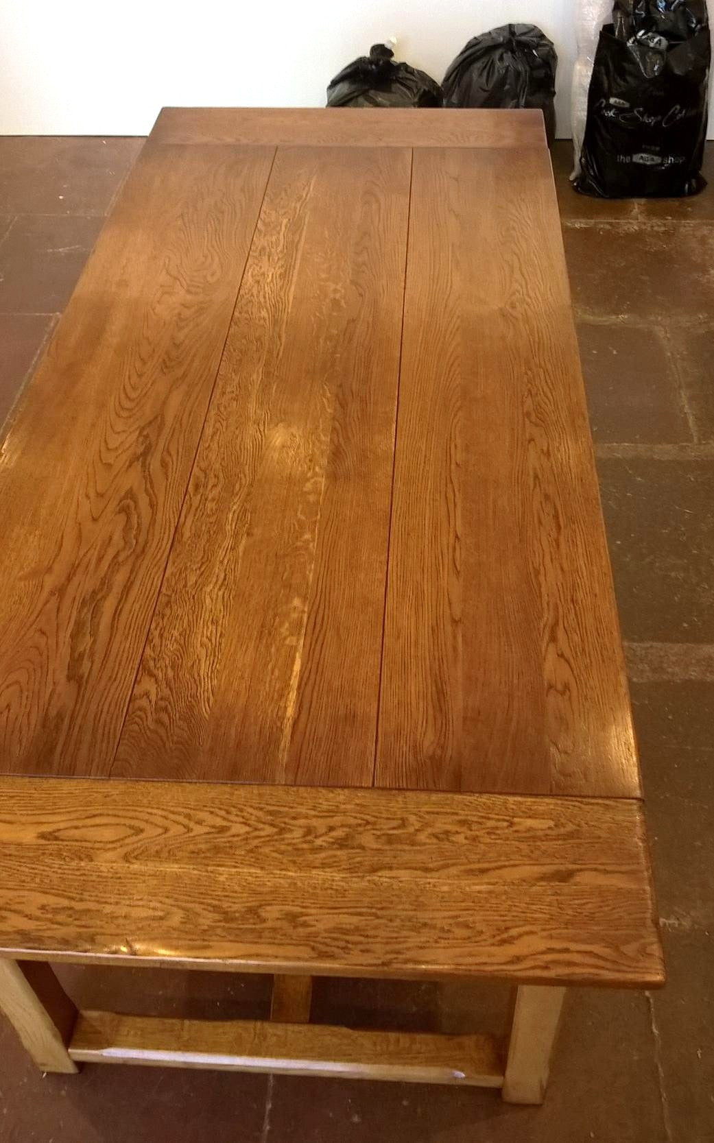 Vintage Solid Oak Refectory Table Arts And Crafts Style