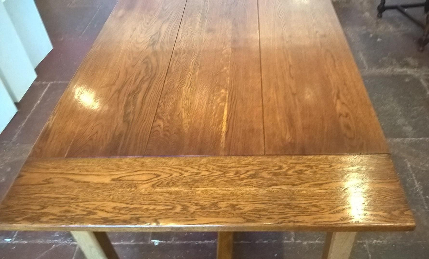 Vintage Solid Oak Refectory Table Arts And Crafts Style