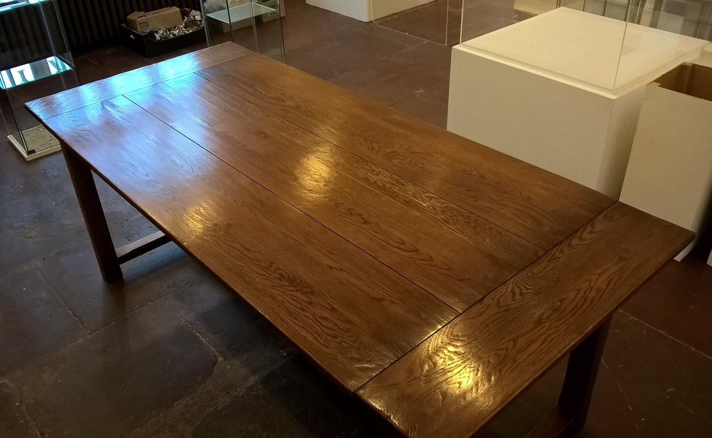 Vintage Solid Oak Refectory Table Arts And Crafts Style