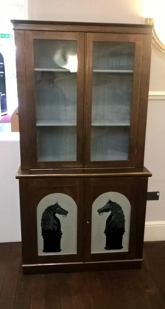 Vintage Upcycled Bookcase / Glazed Dresser