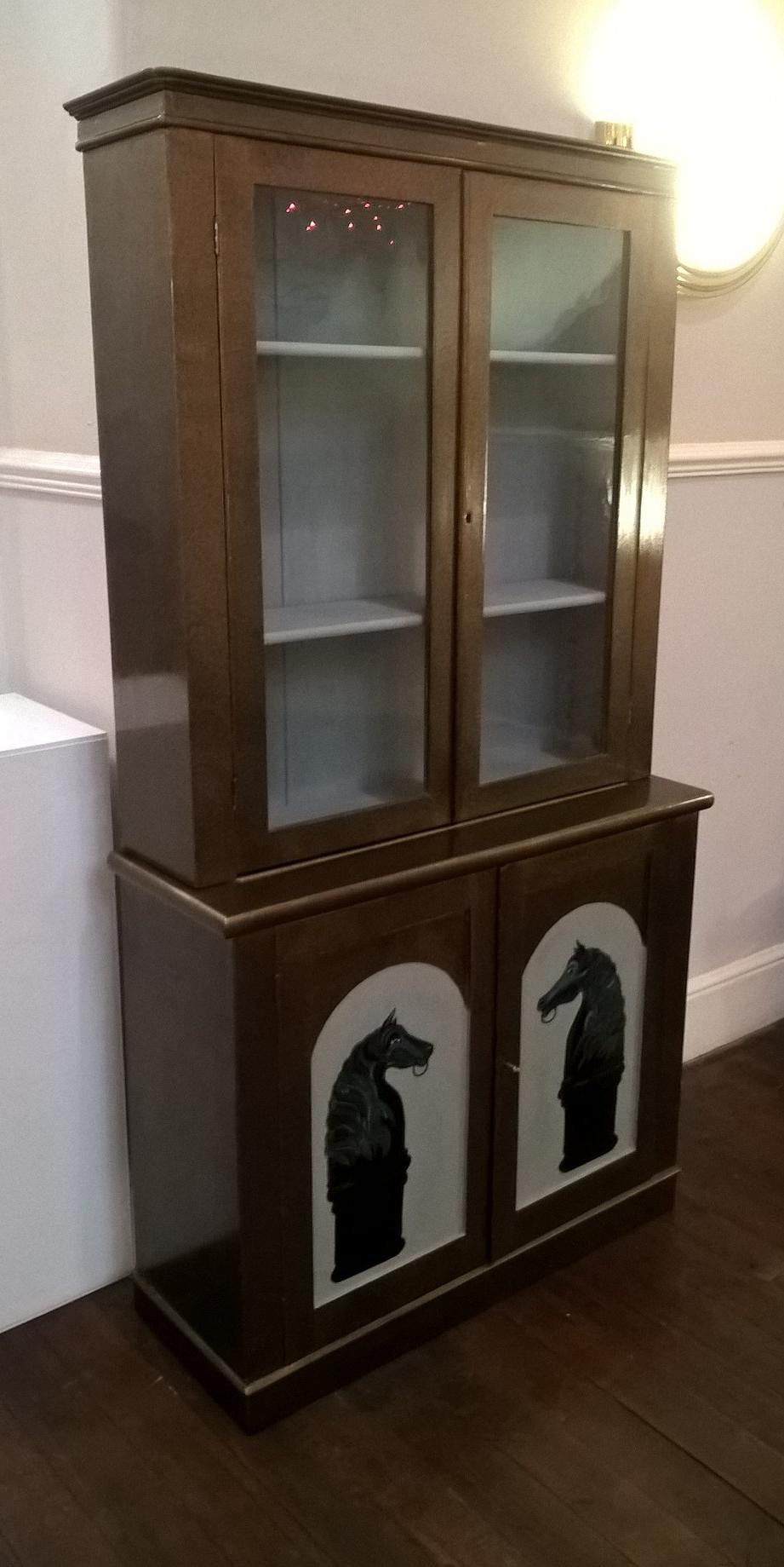 Vintage Upcycled Bookcase / Glazed Dresser