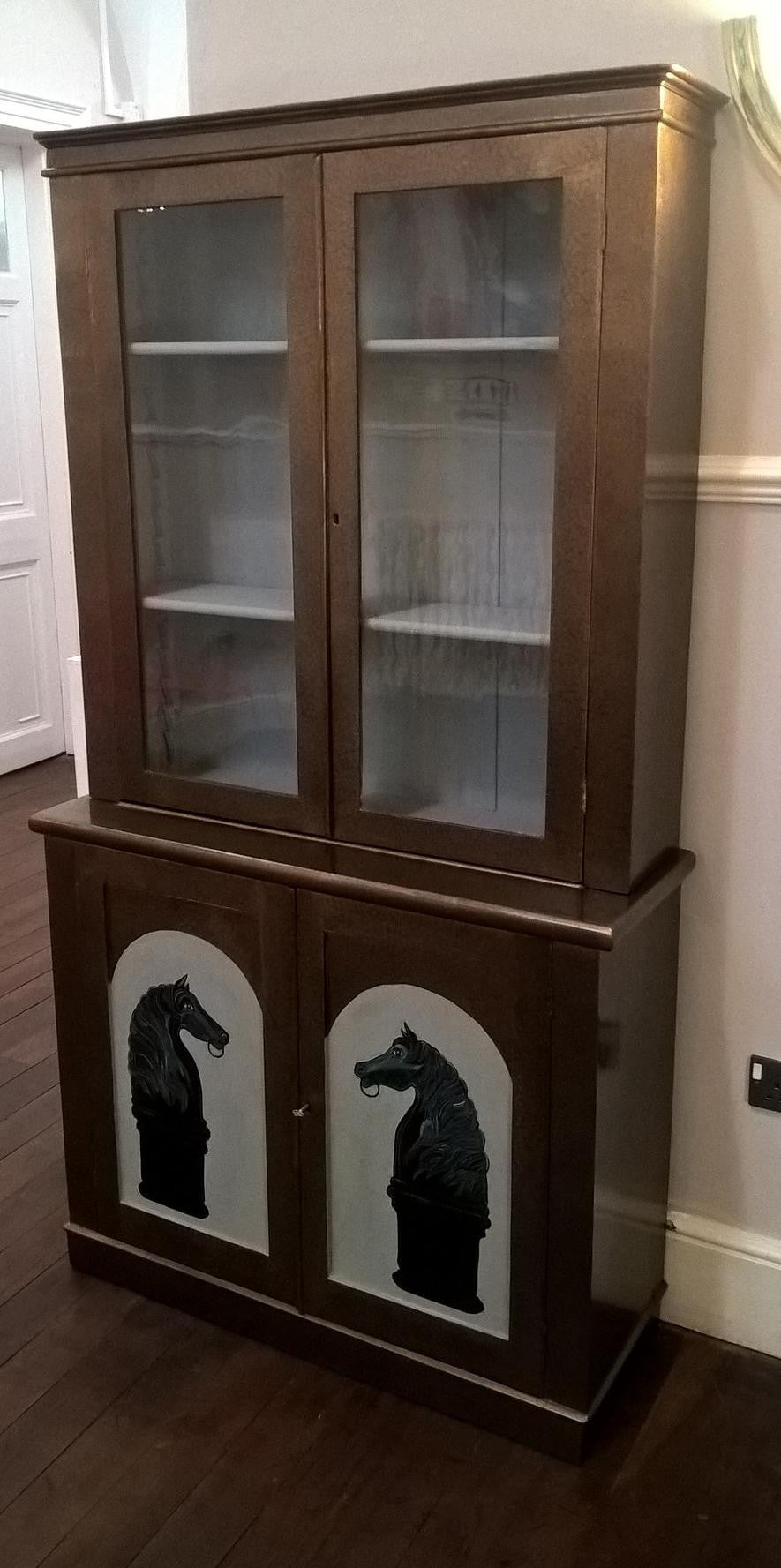 Vintage Upcycled Bookcase / Glazed Dresser