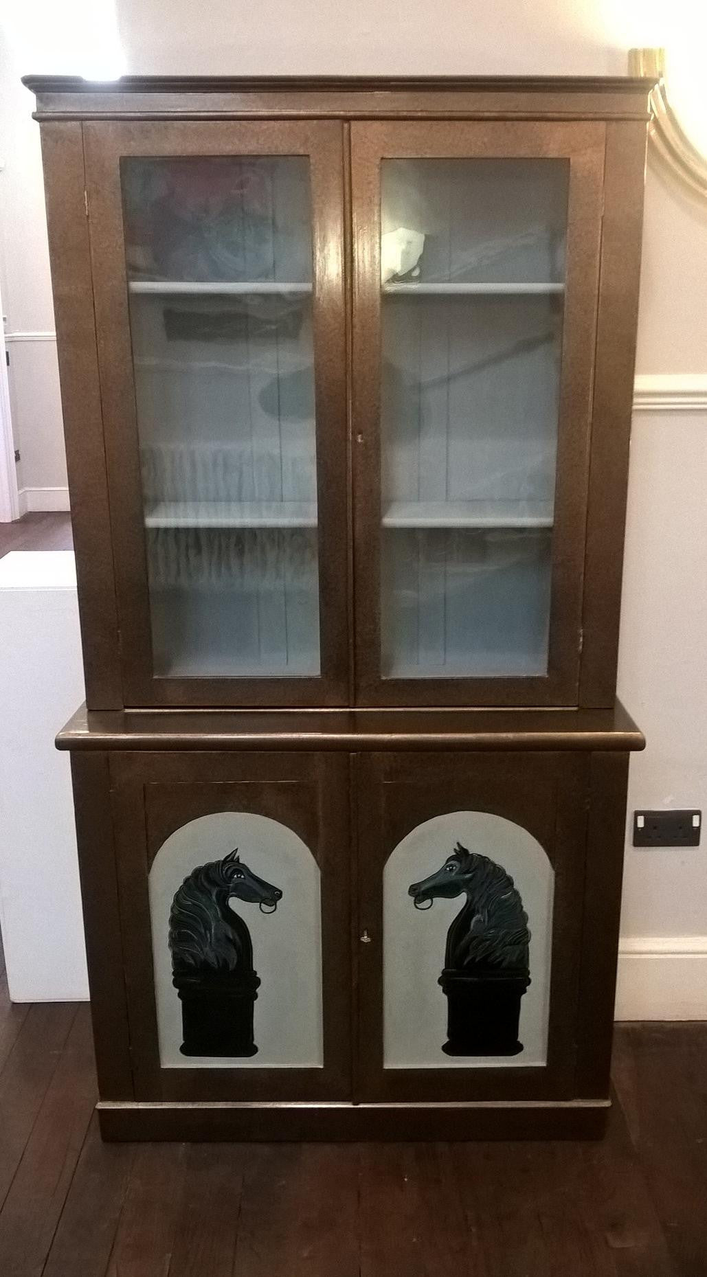 Vintage Upcycled Bookcase / Glazed Dresser