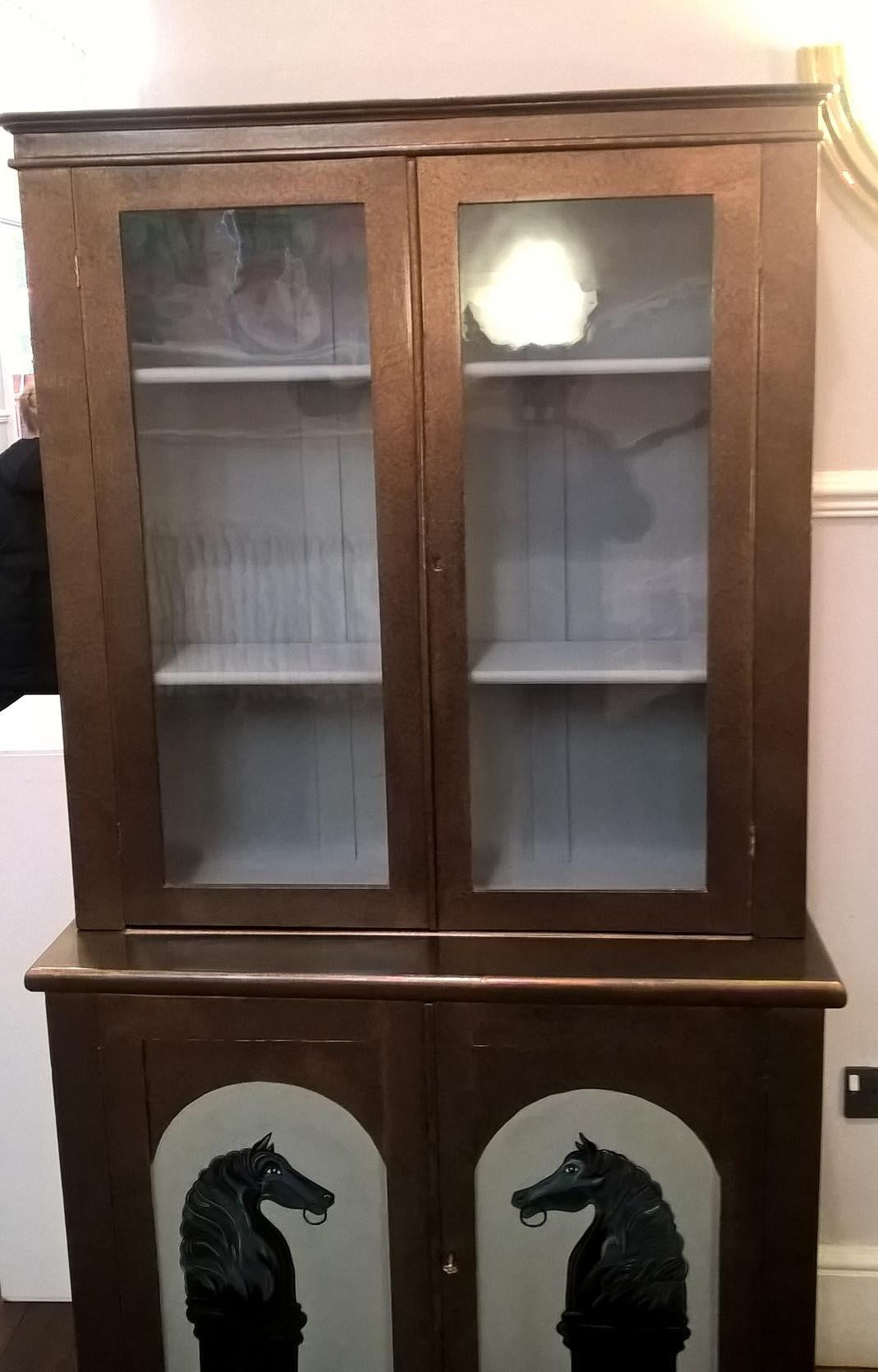 Vintage Upcycled Bookcase / Glazed Dresser