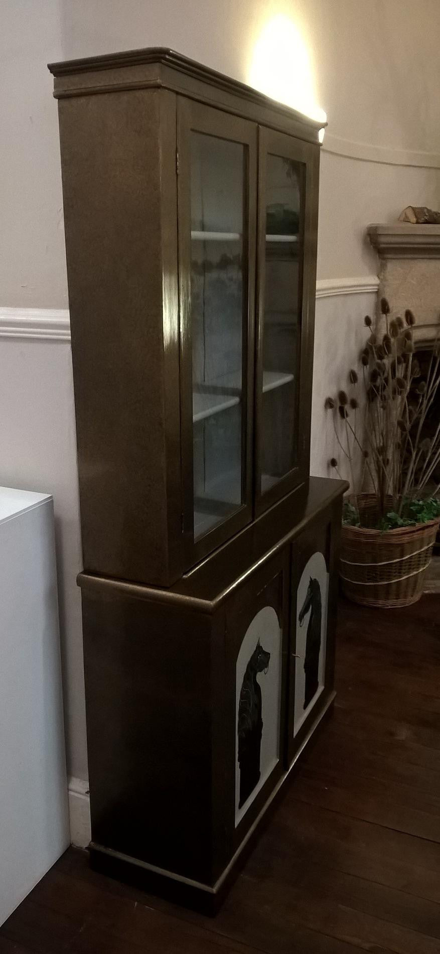 Vintage Upcycled Bookcase / Glazed Dresser