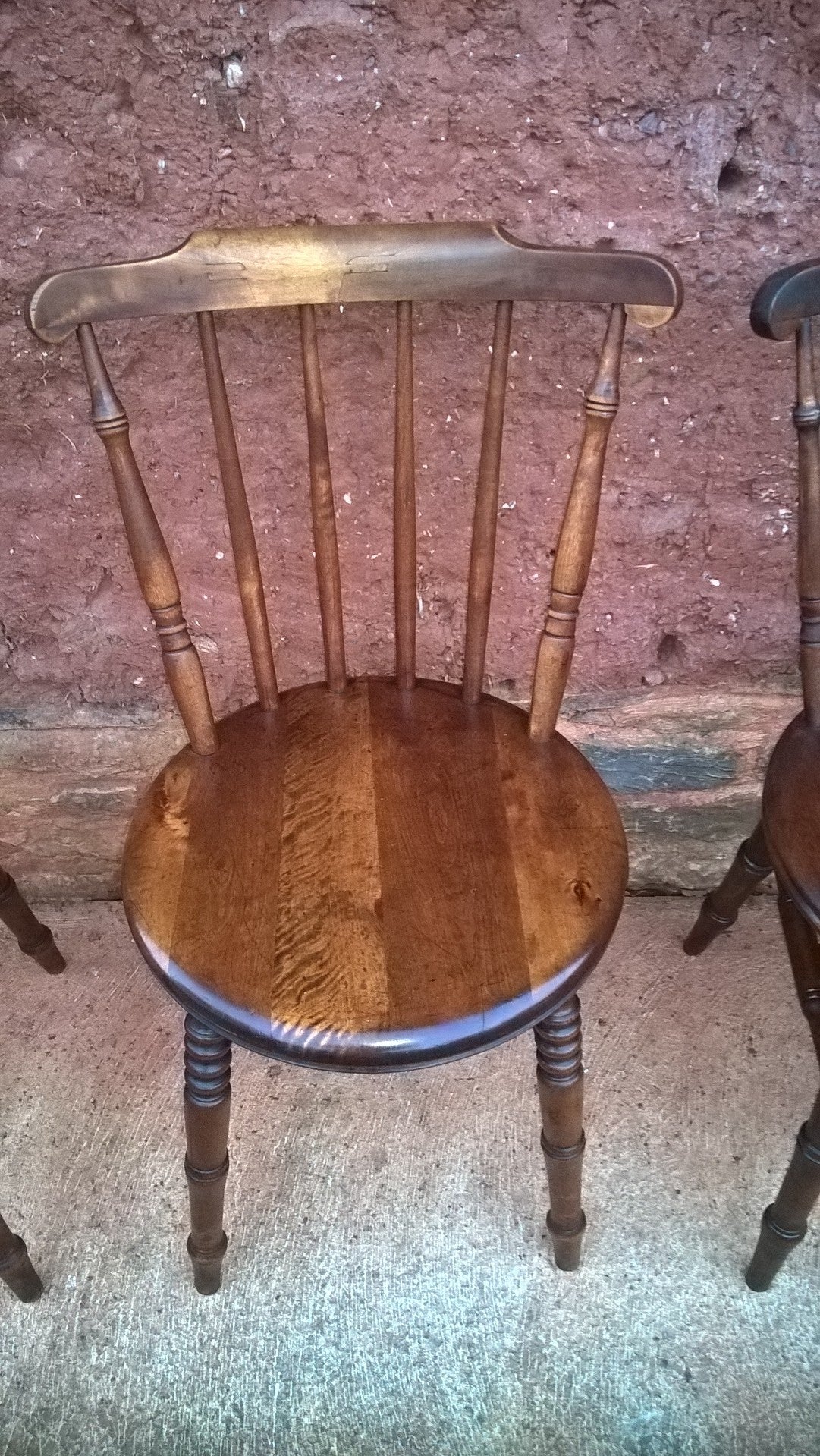 Set Of Four Antique Kitchen Chairs
